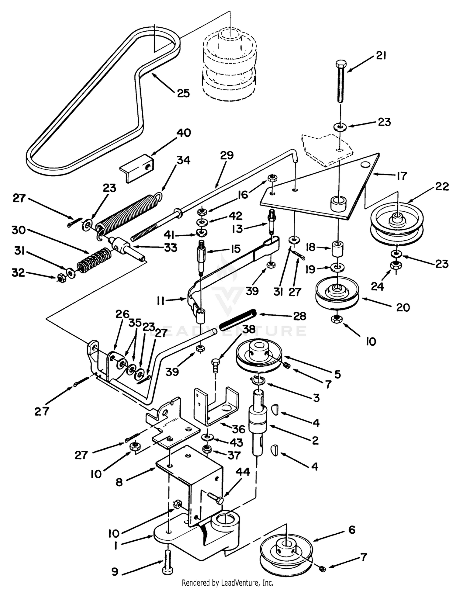 Pto Clutch, Pulleys  Control Assemblies