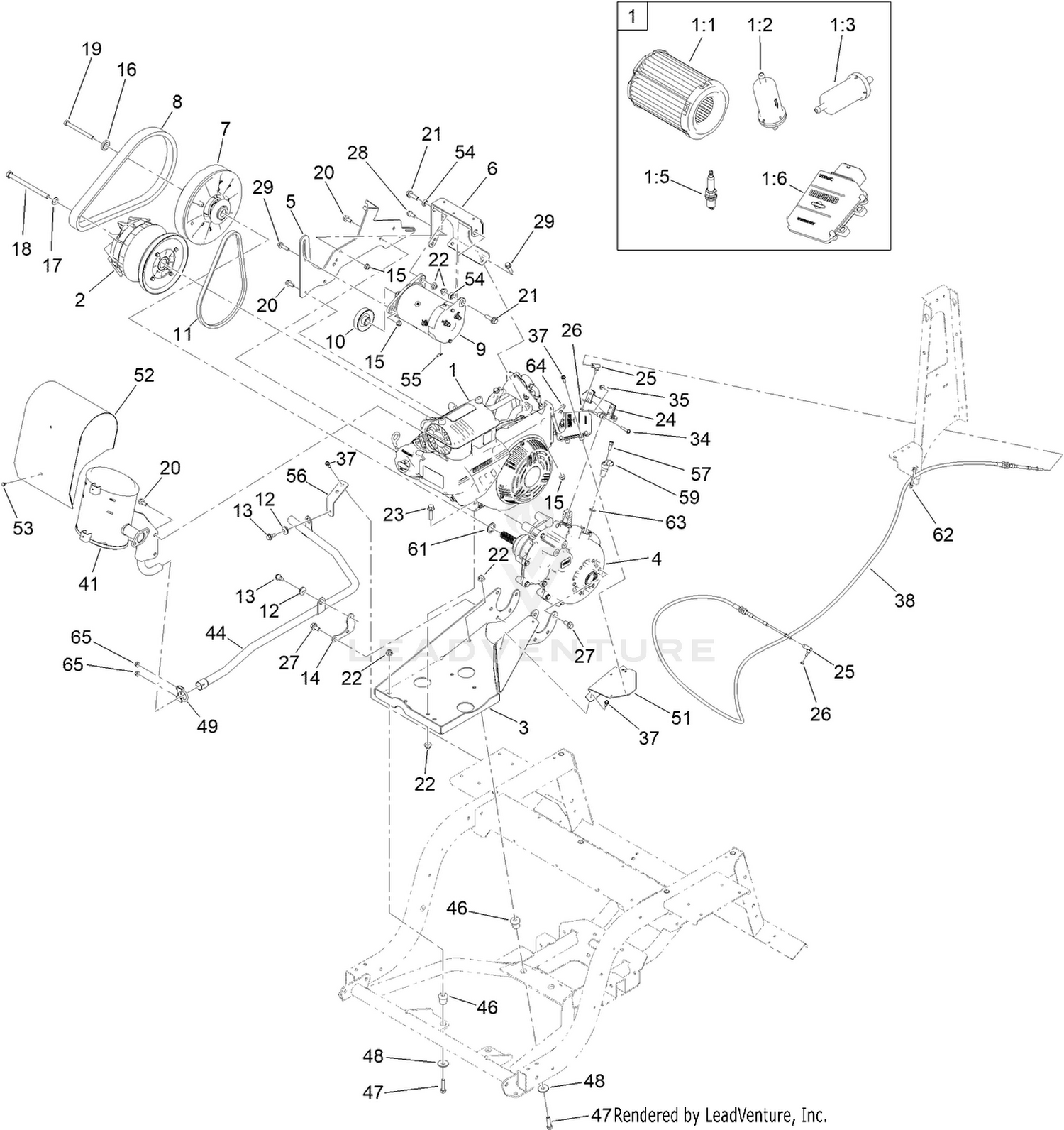 Engine and Transaxle Assembly