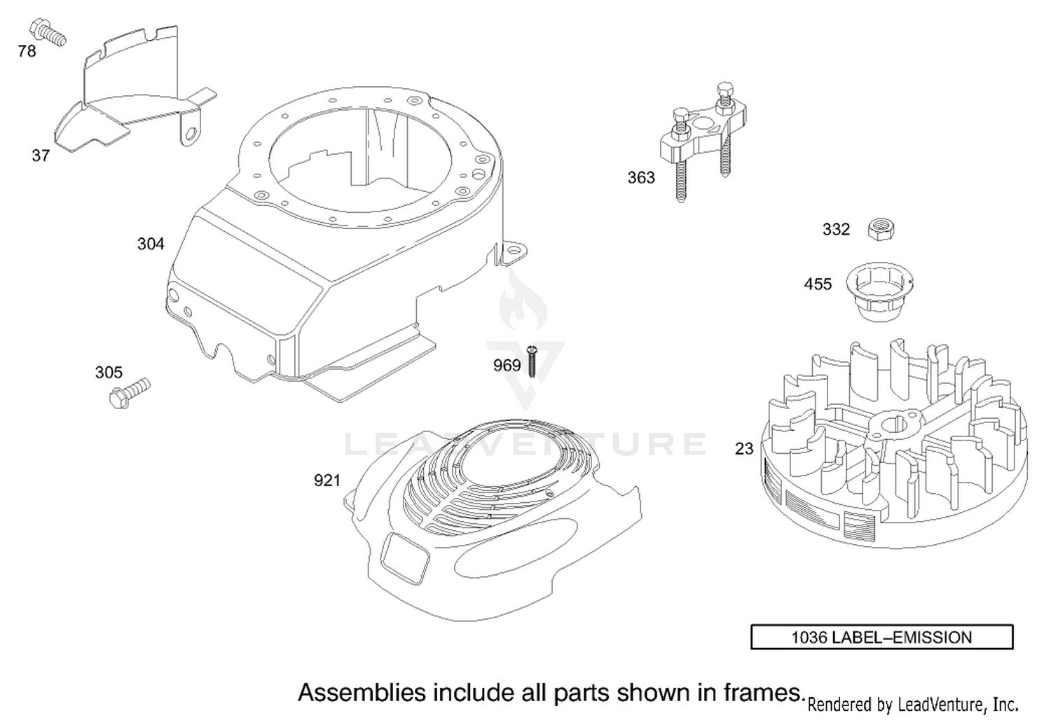 Blower Housing Assembly Engine Briggs and Stratton Model 123K02-0114-E1