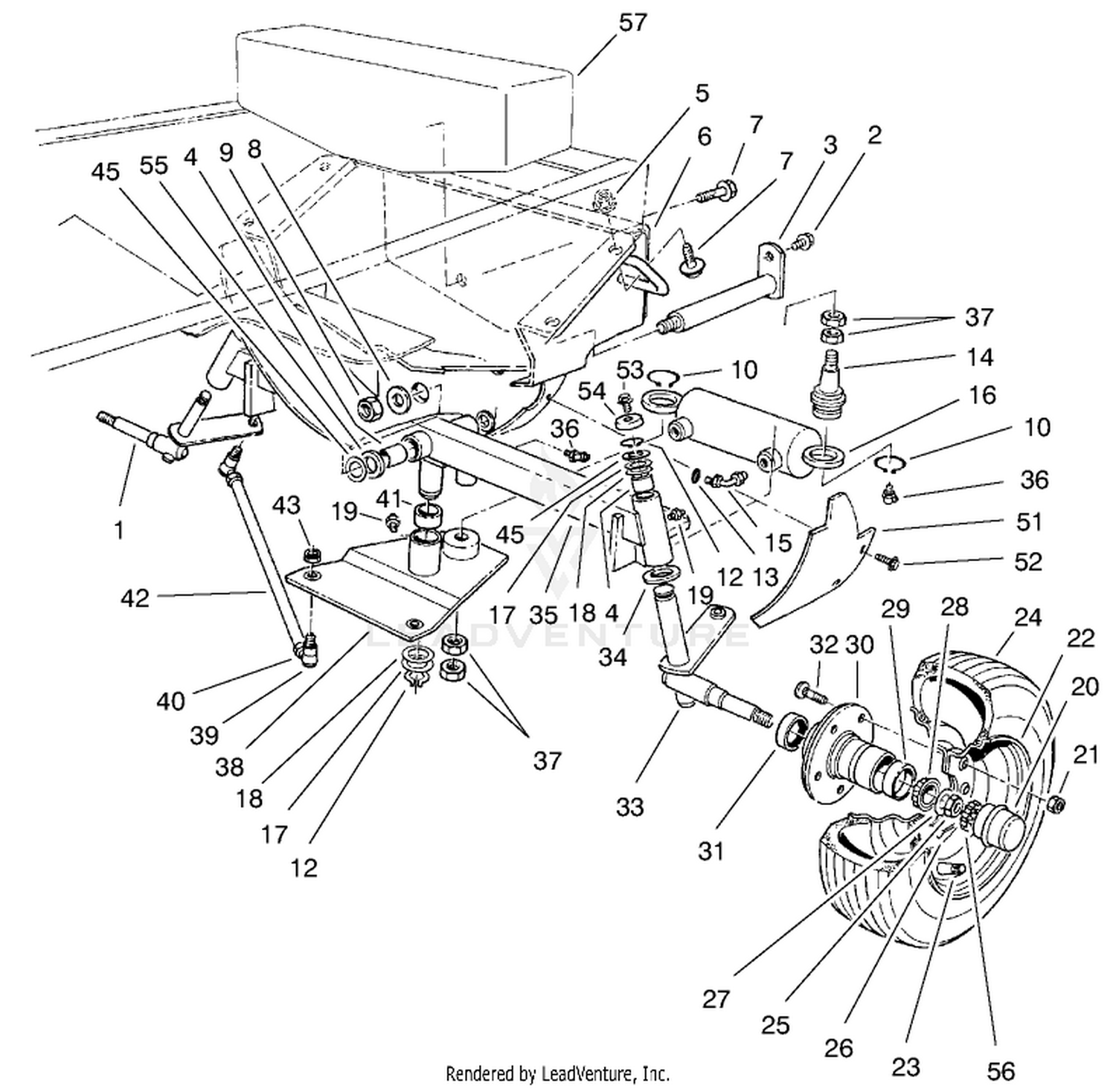 Rear Axle  Wheel Assembly
