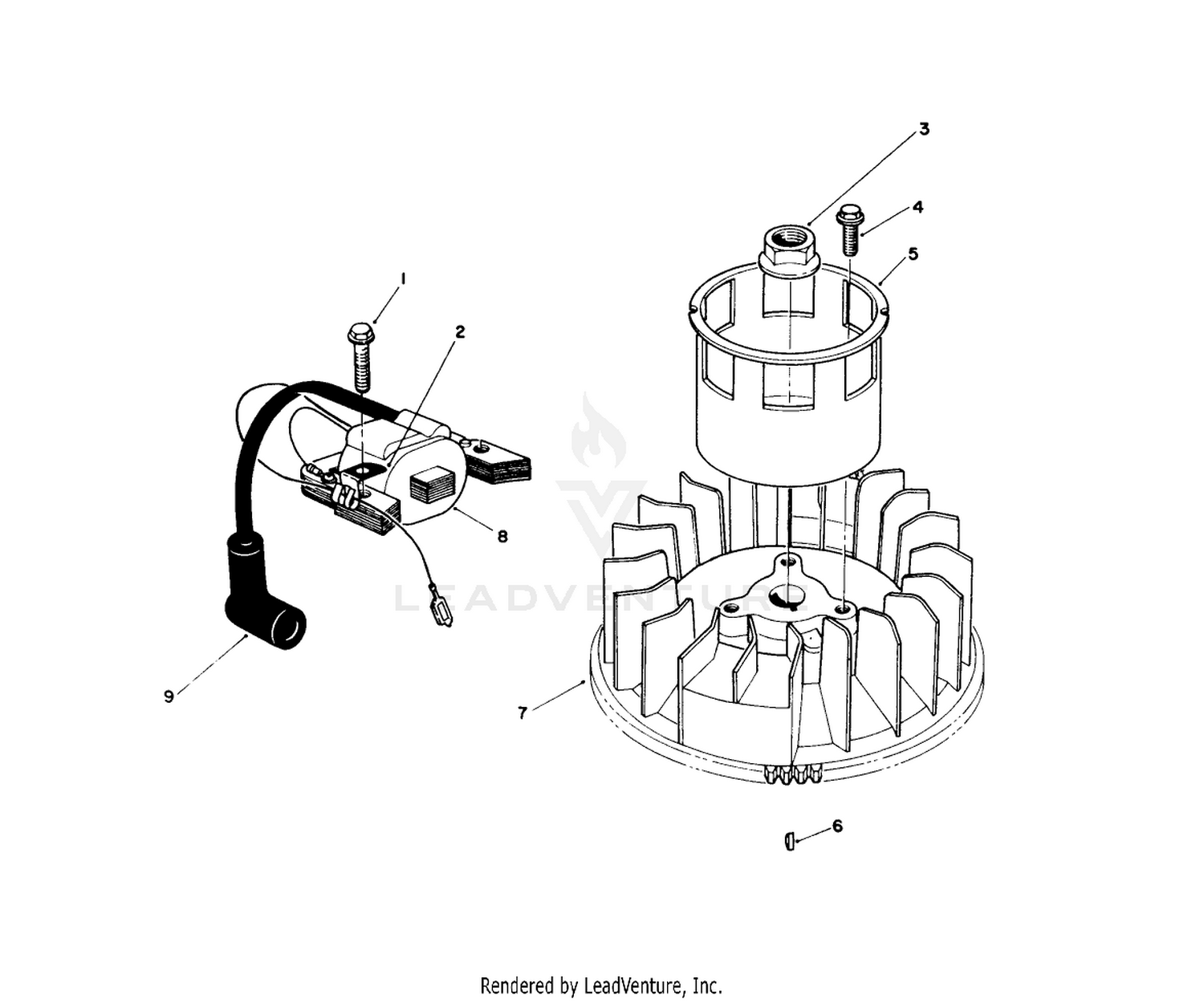 Magneto  Flywheel Assembly (model No. Vmk9-5)