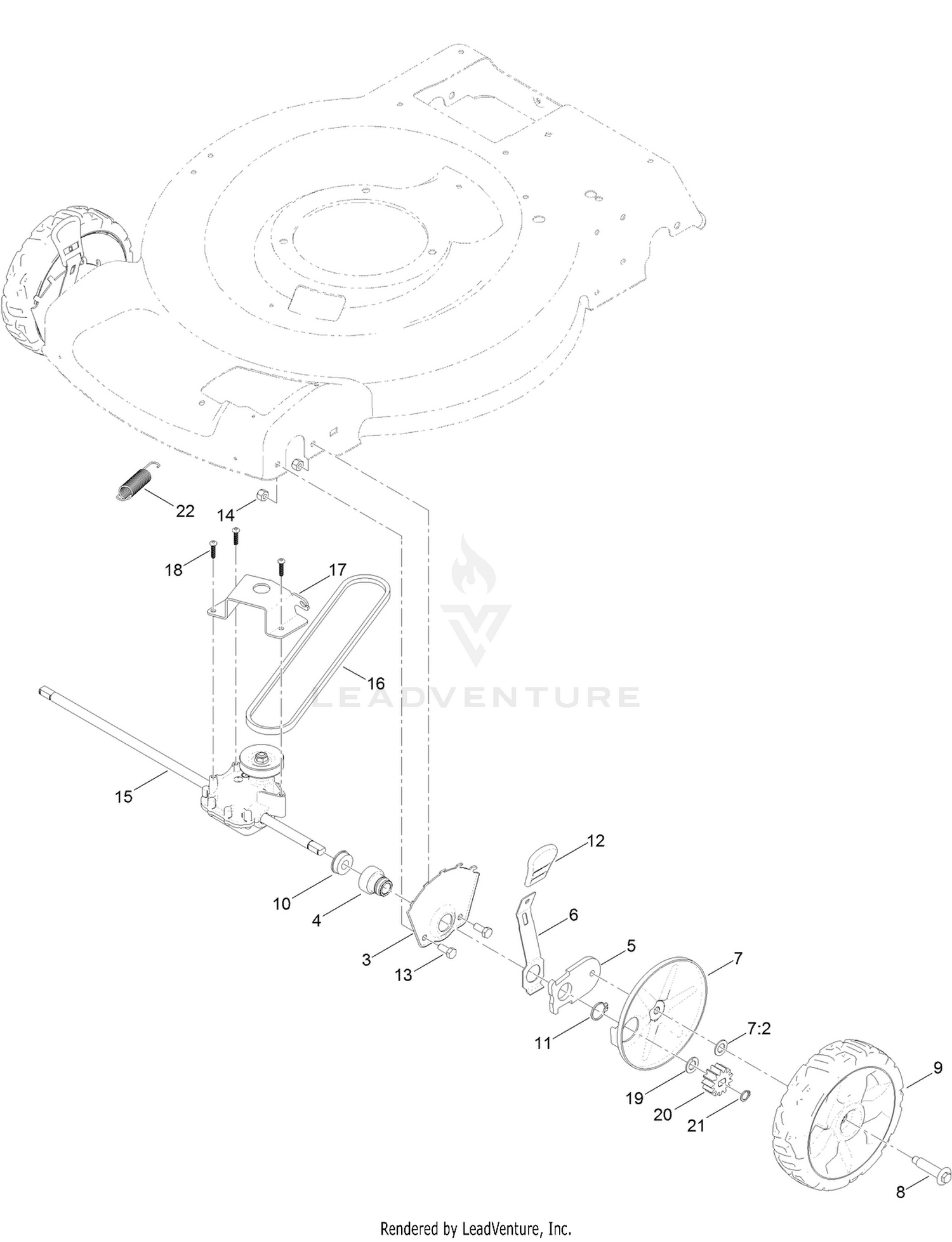 Transmission and Front Wheel Drive Assembly