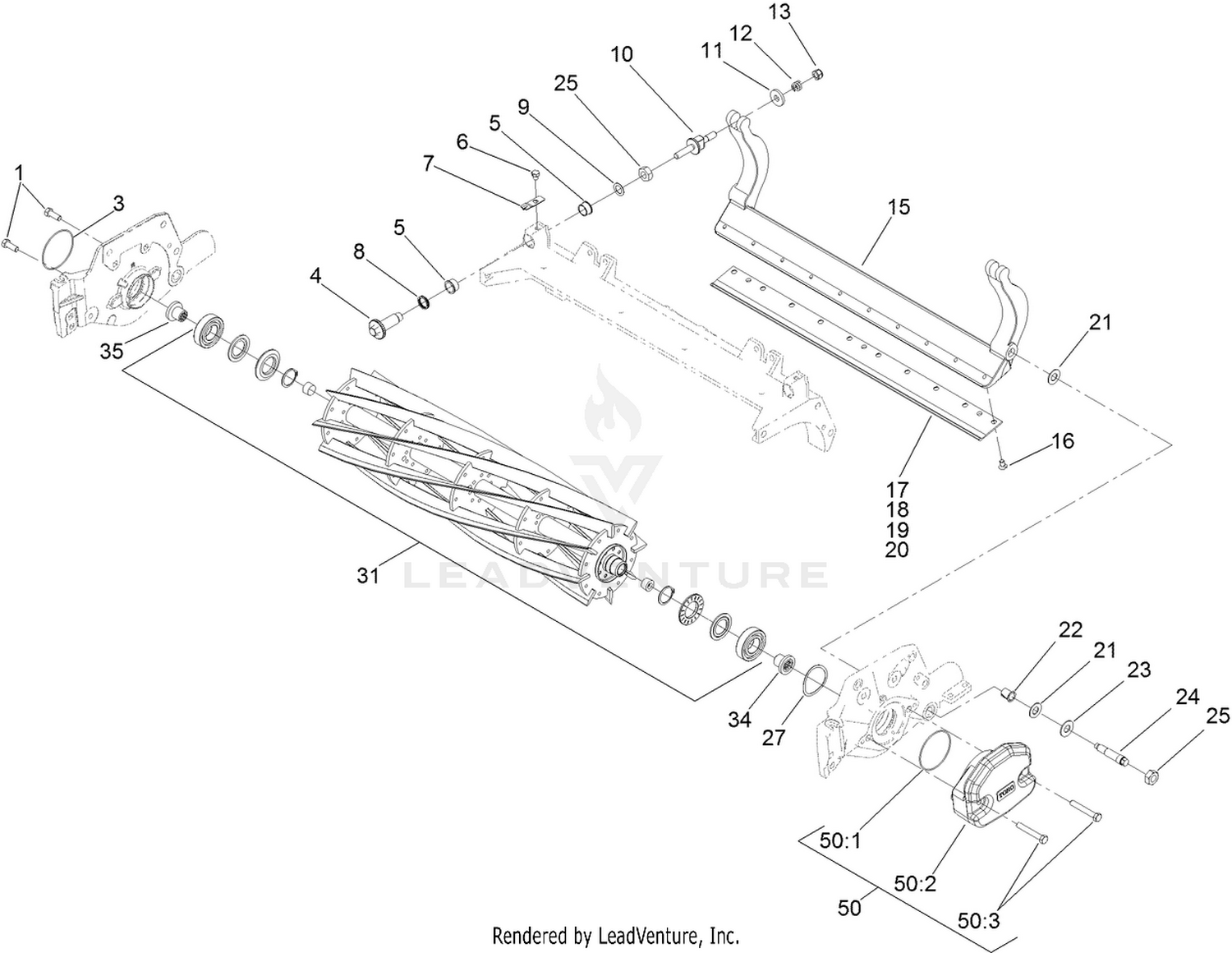 Reel and Bedbar Assembly