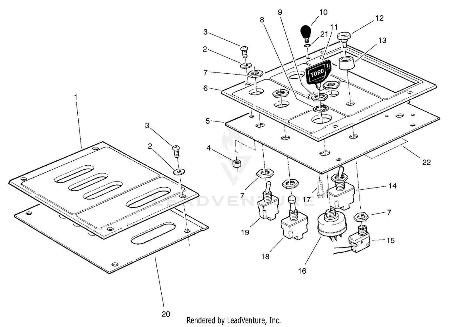 Lower Control Panel Assembly