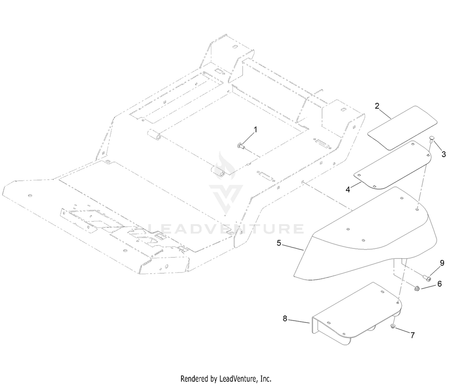Fender and Step Support Assembly