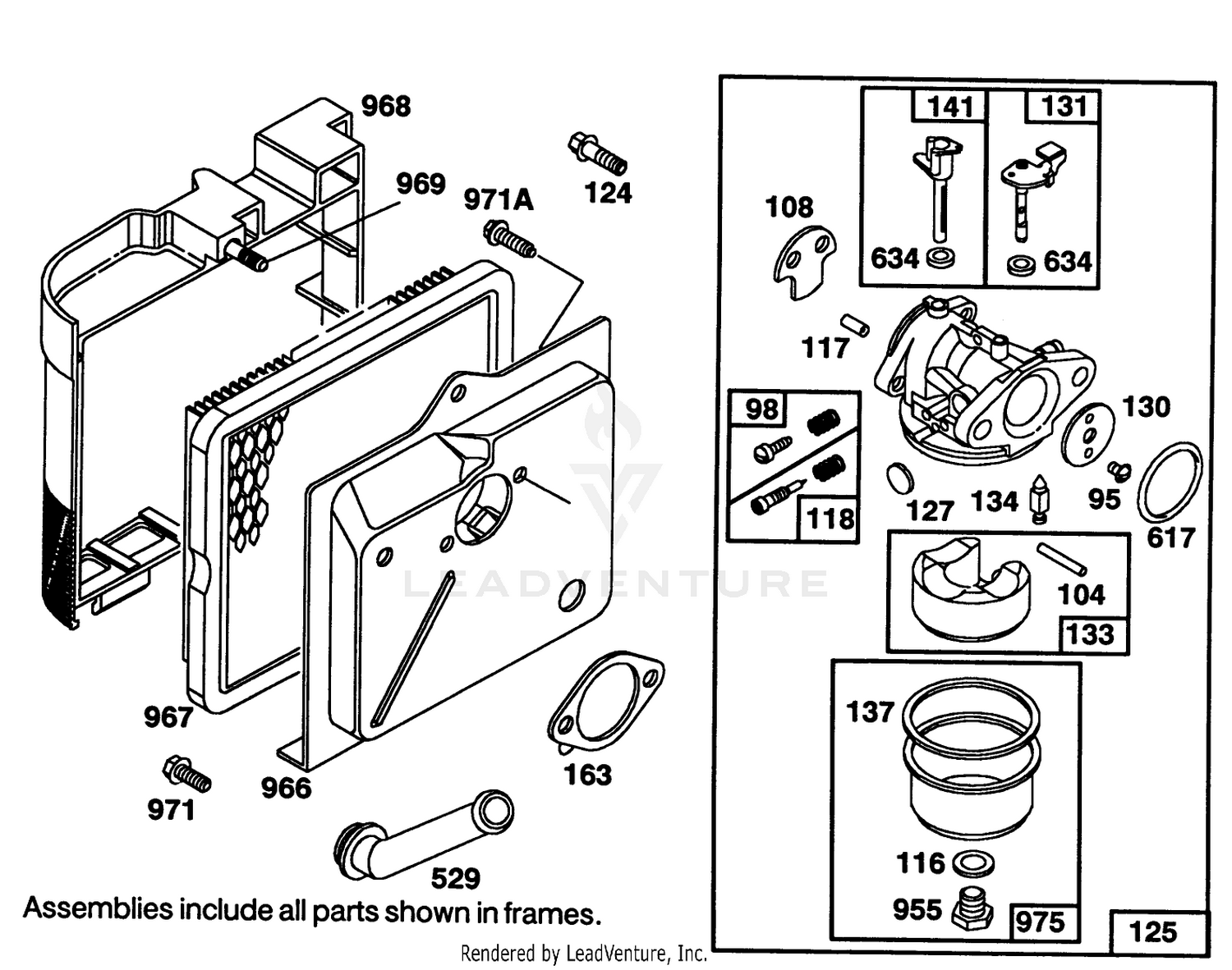 Engine Briggs  Stratton Model 122702-3171-01 3