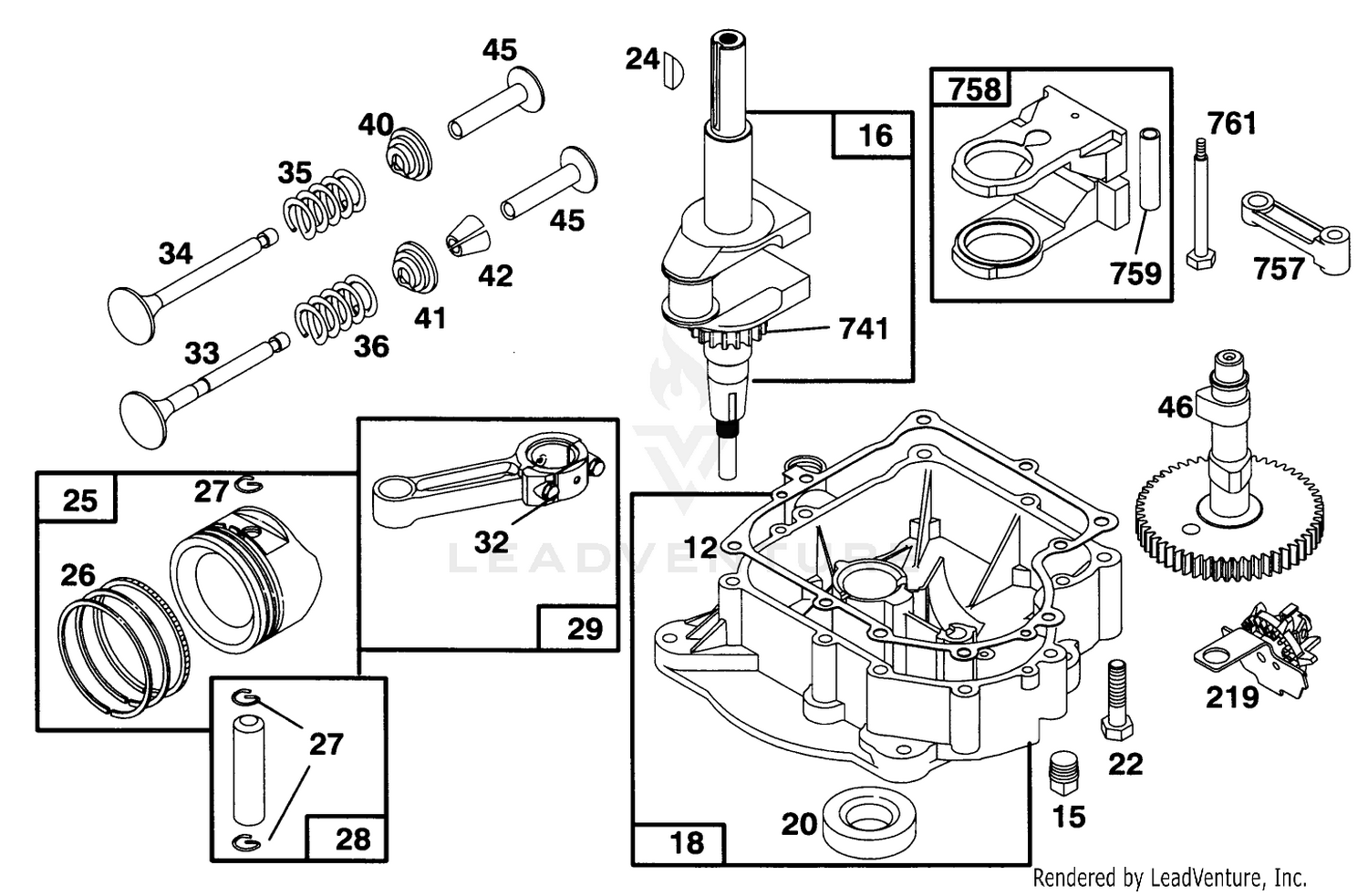Engine Briggs  Stratton Model 283707-0156-01 2