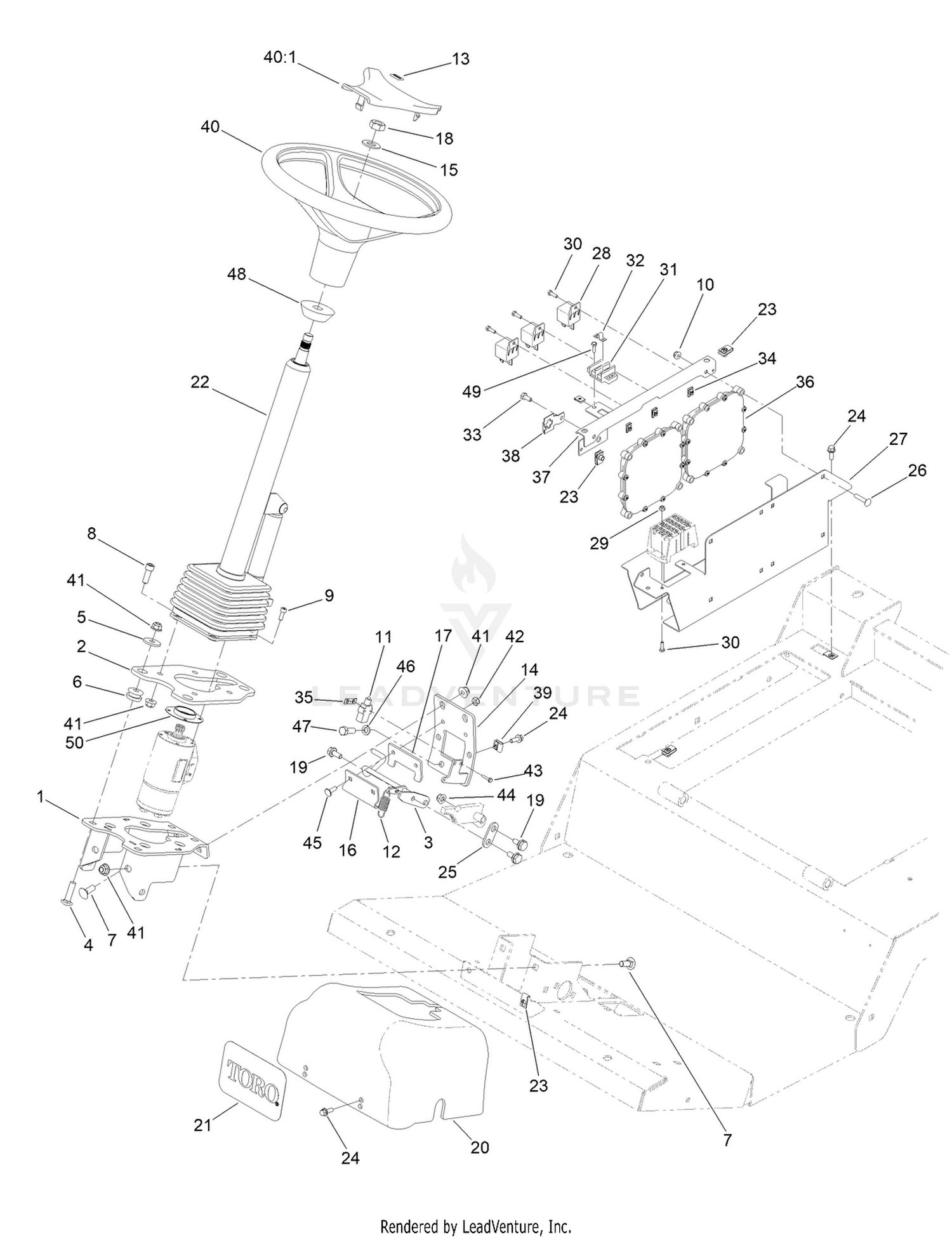 Steering and Controller Assembly