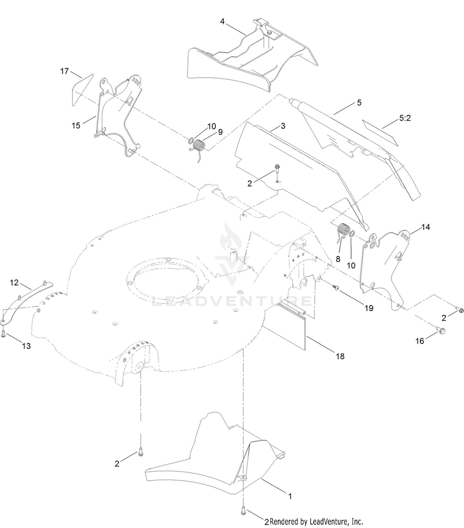 Rear Door and Mulch Plug Assembly