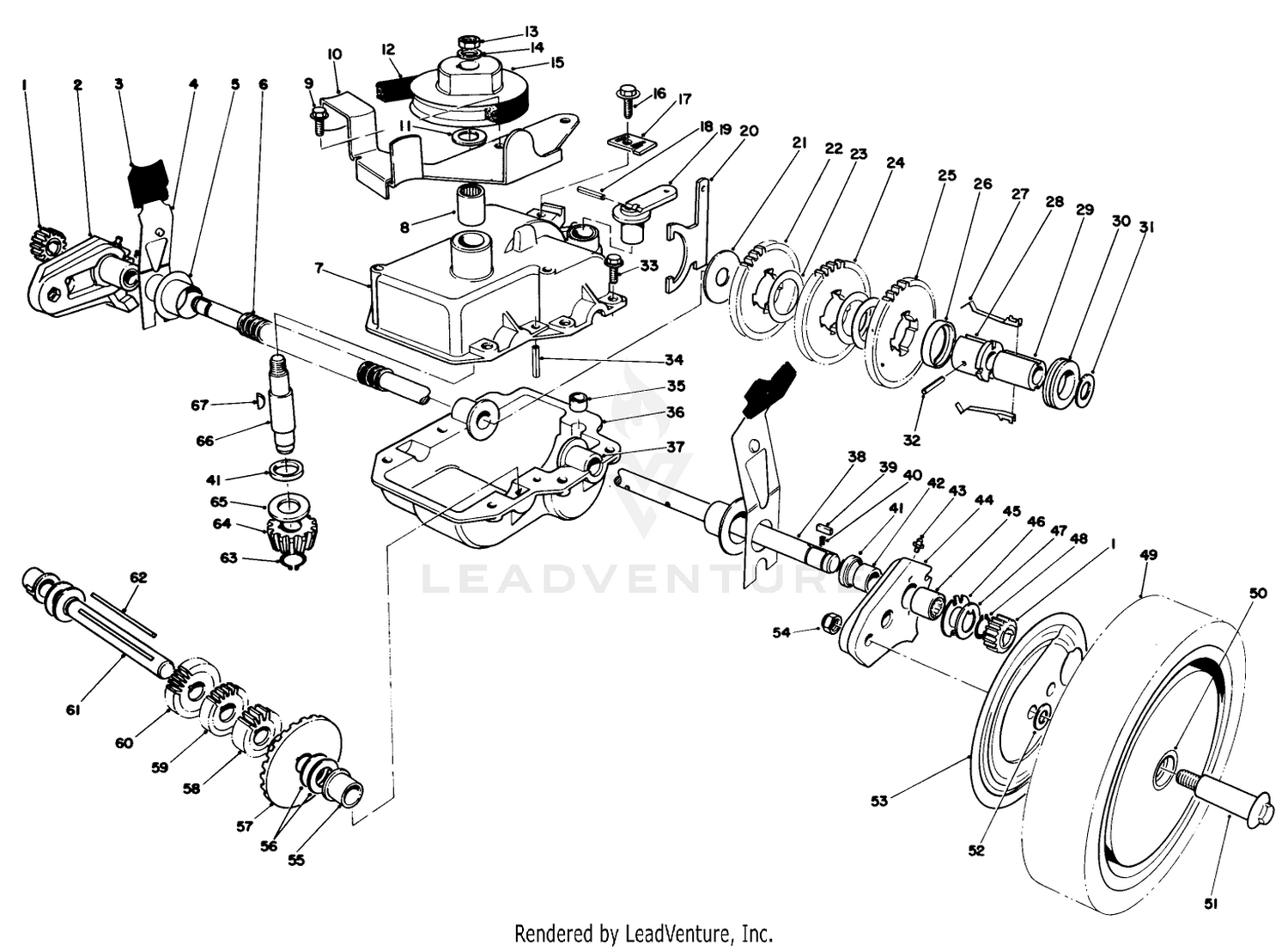 Gear Case Assembly (continued)(used On Units With Serial No. 6002201  Up)