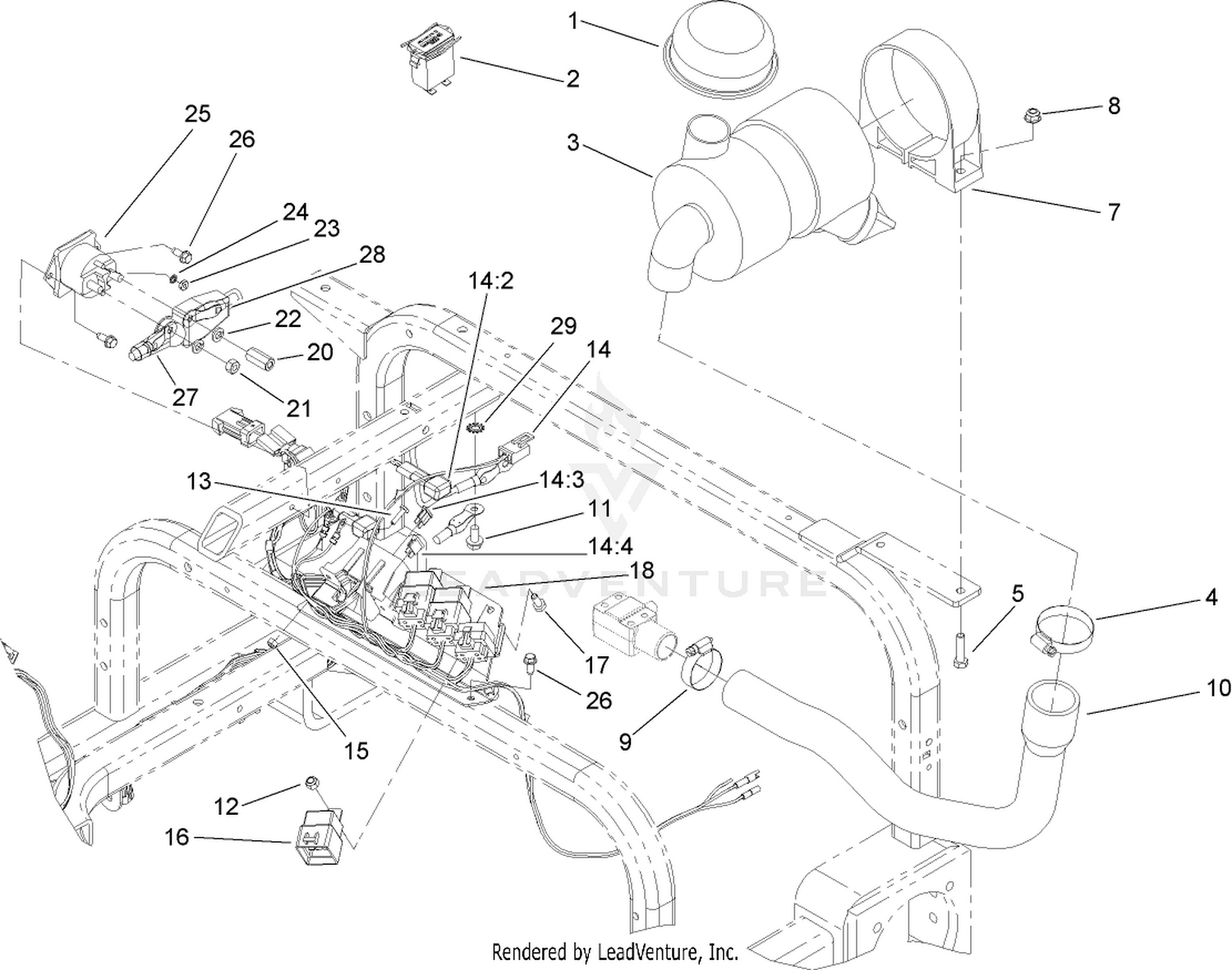 Wire Harness, Air Cleaner and Hose Assembly