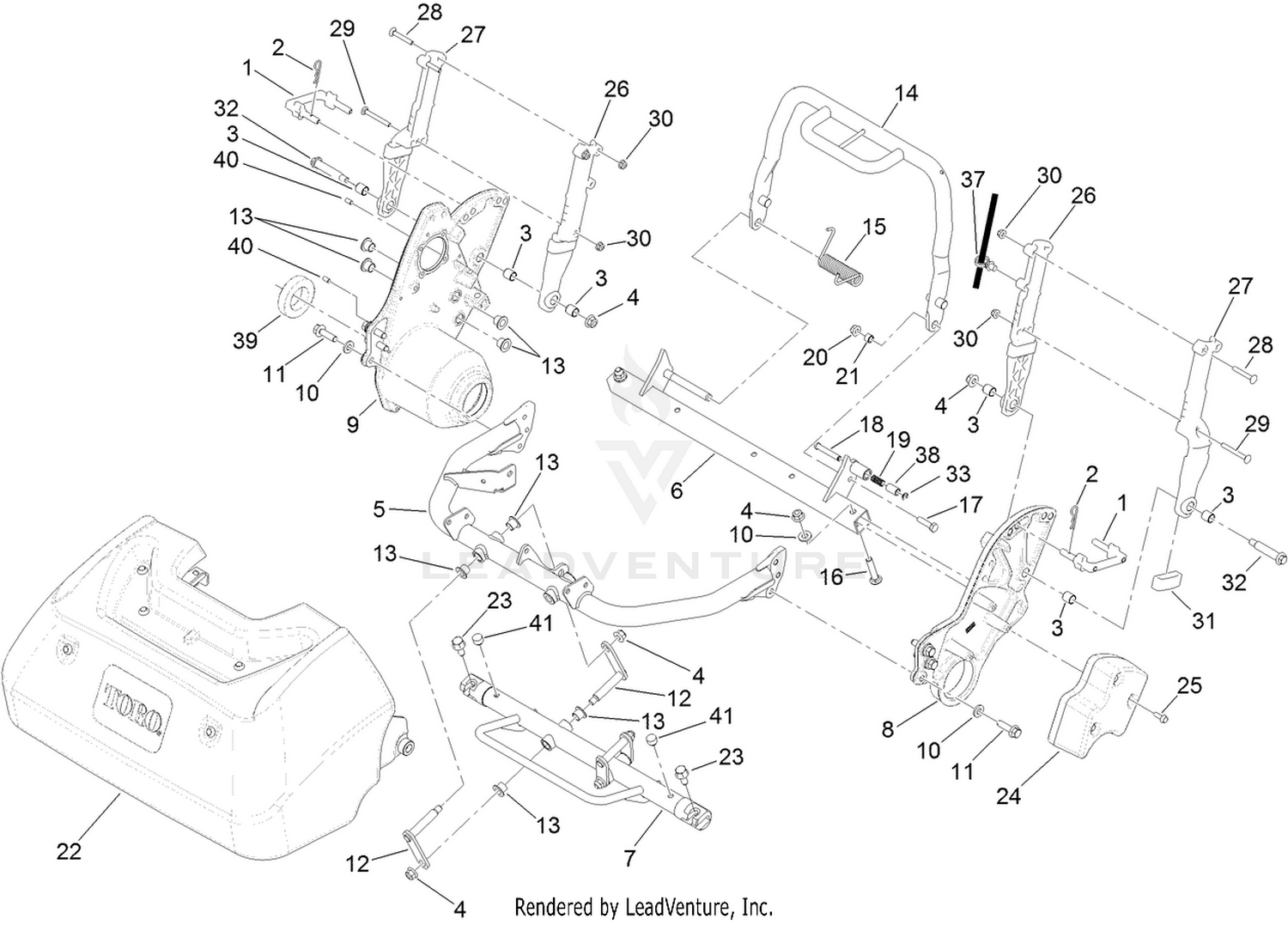 Frame and Handle Mount Assembly