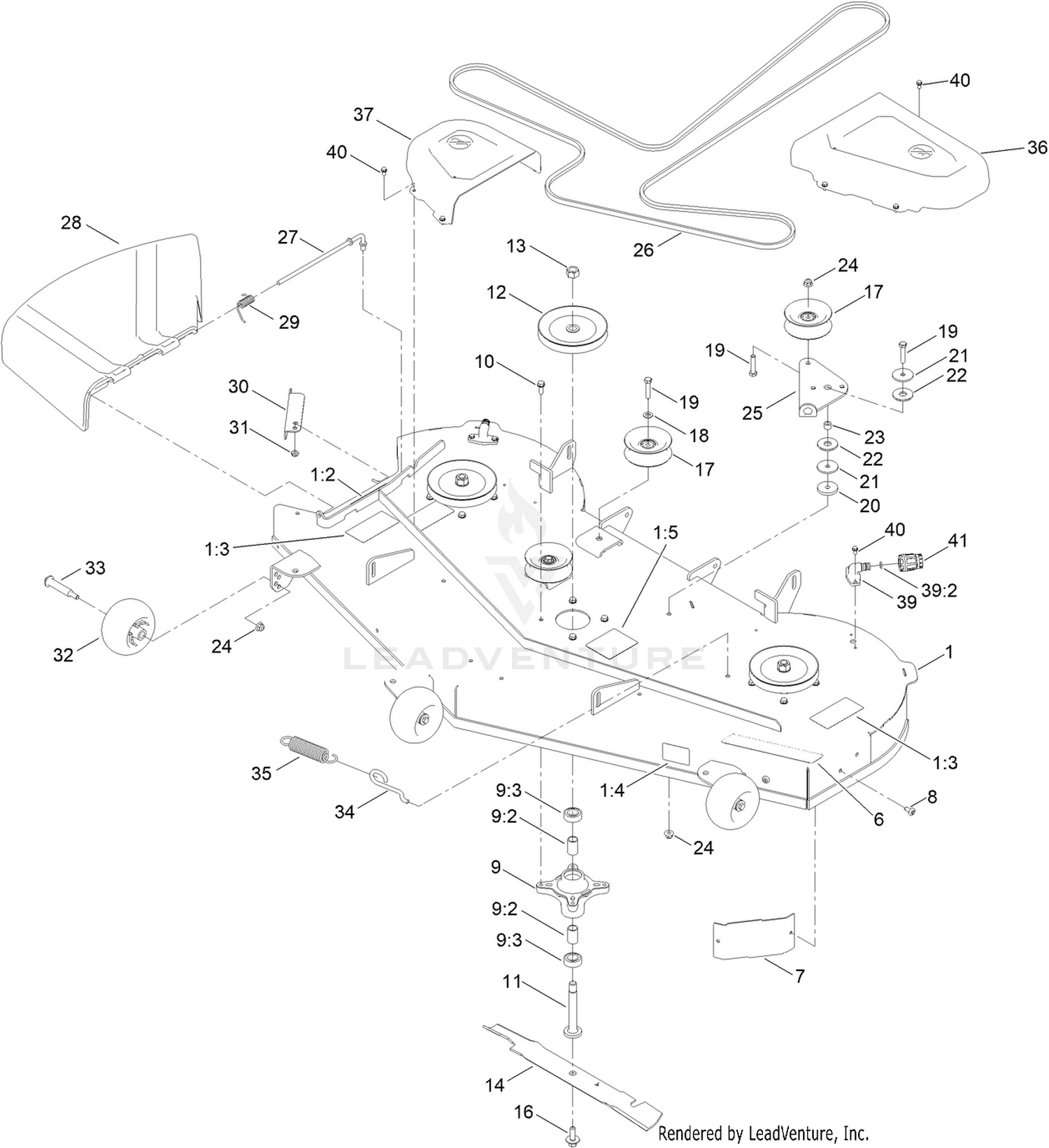 60in Deck and Decal Assembly