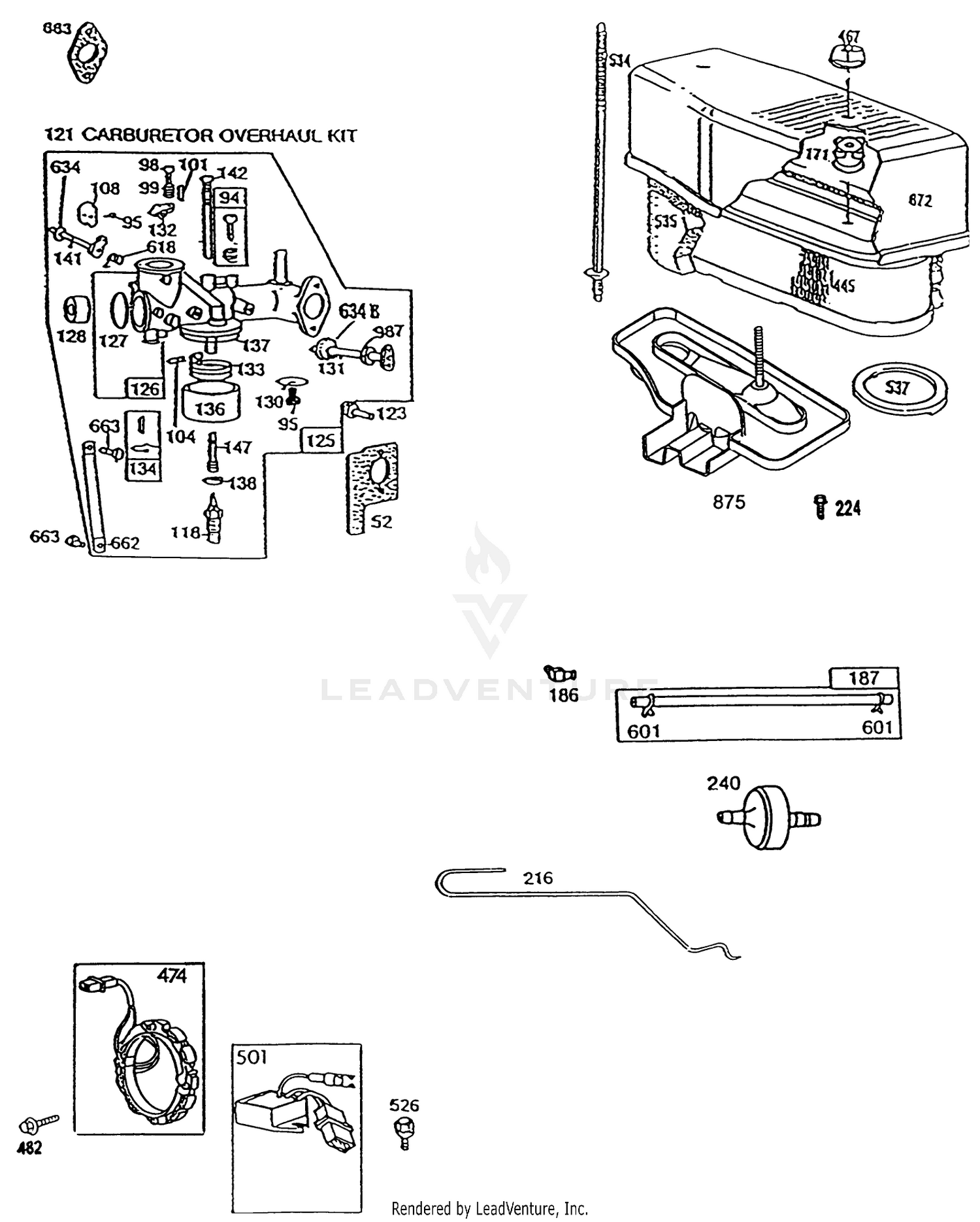 Engine Briggs And Stratton Model 281707-0226-01 2