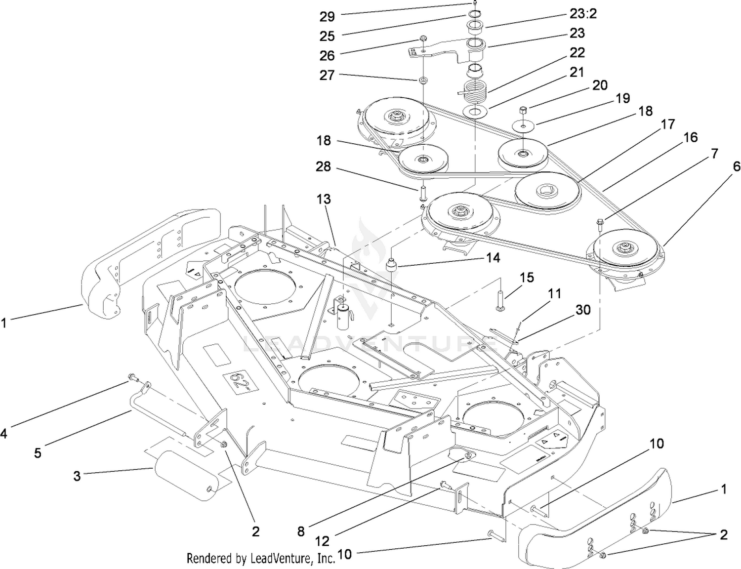 Roller, Belt and Pulley Assembly