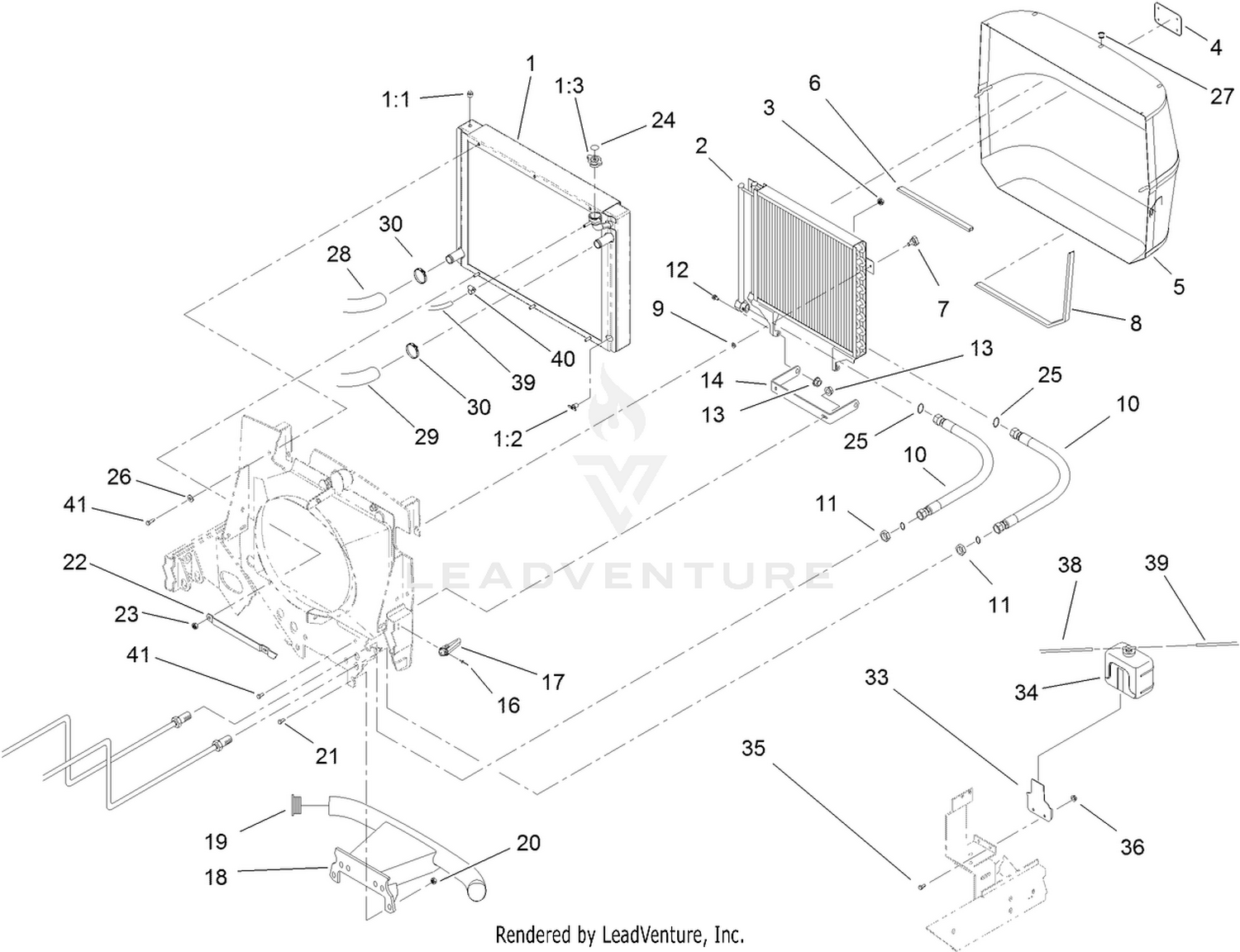 Radiator and Screen Assembly