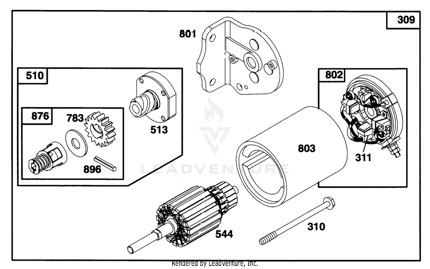 Engine Briggs  Stratton Model 28d707-0124-01 7