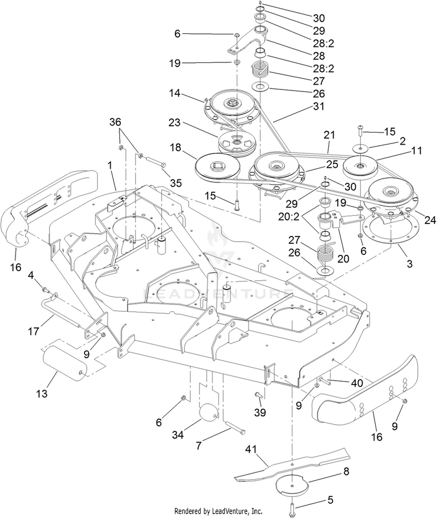Roller, Belt and Pulley Assembly