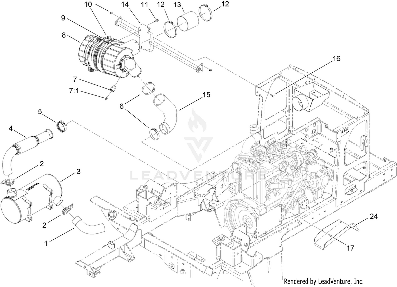 Air Cleaner and Muffler Assembly