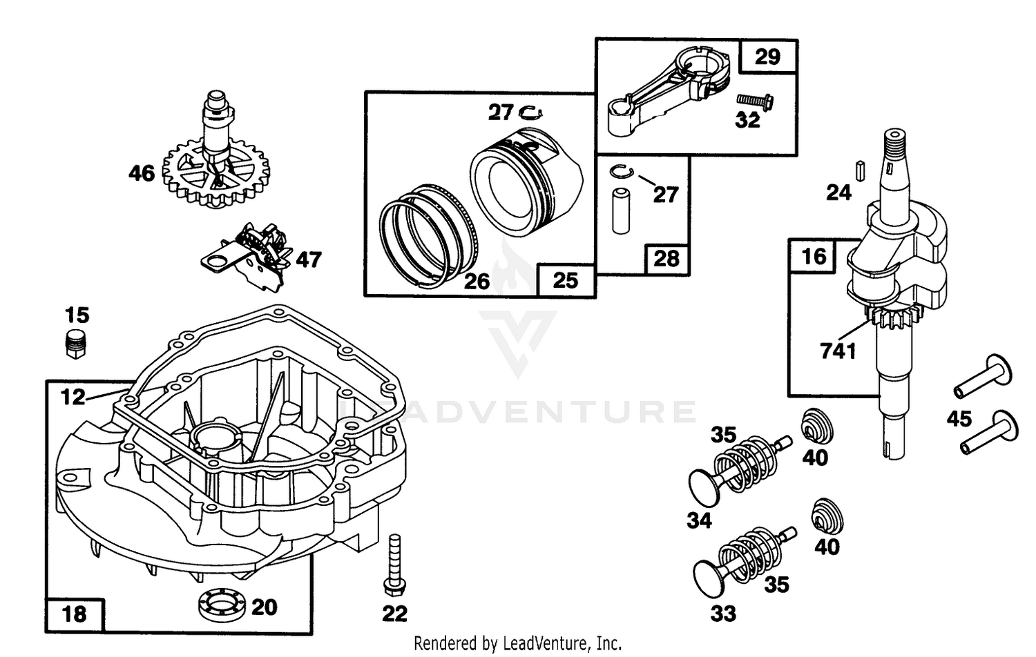 Engine Briggs  Stratton Model 127702-0645-01 2