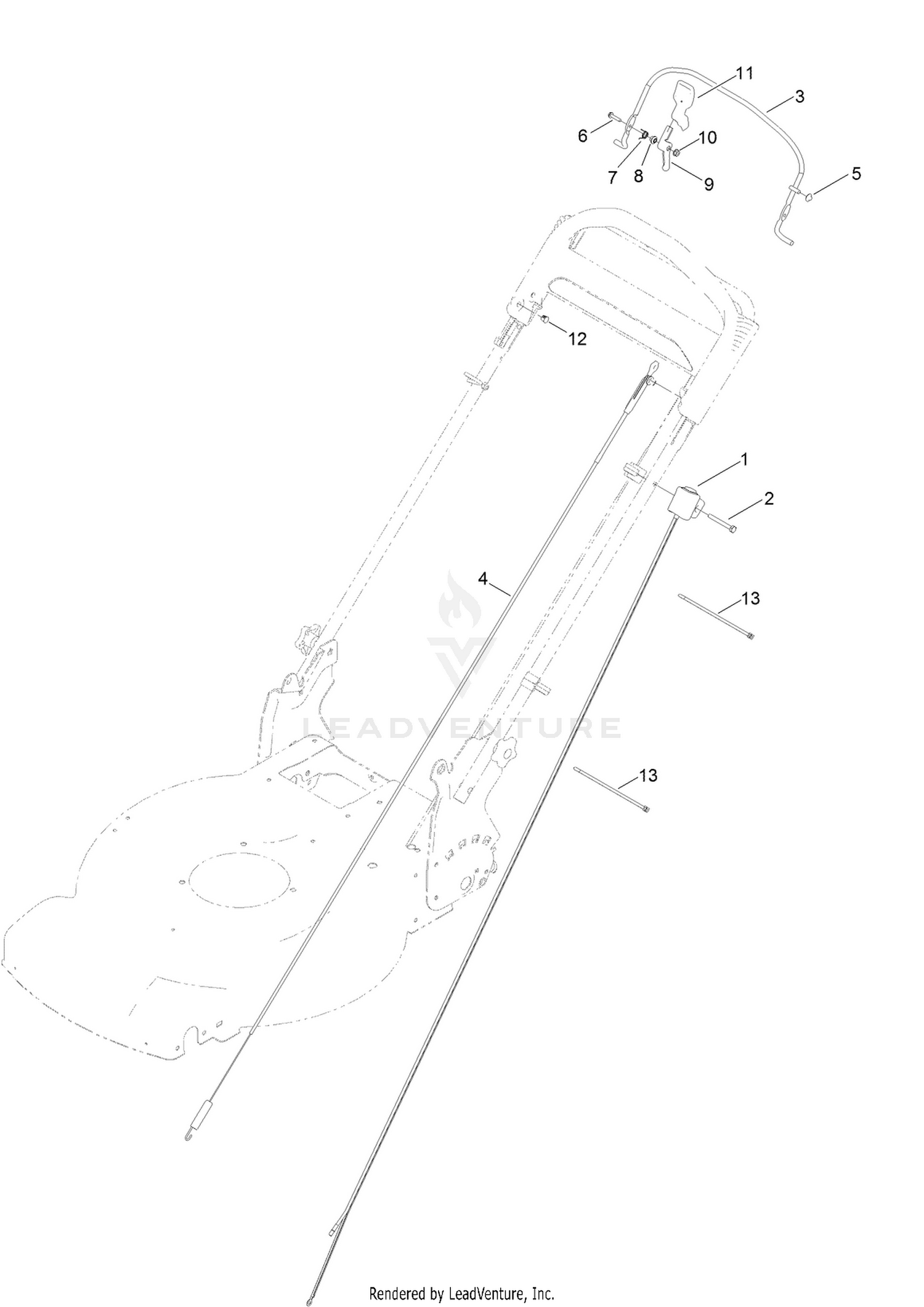 Upper Handle Component Assembly