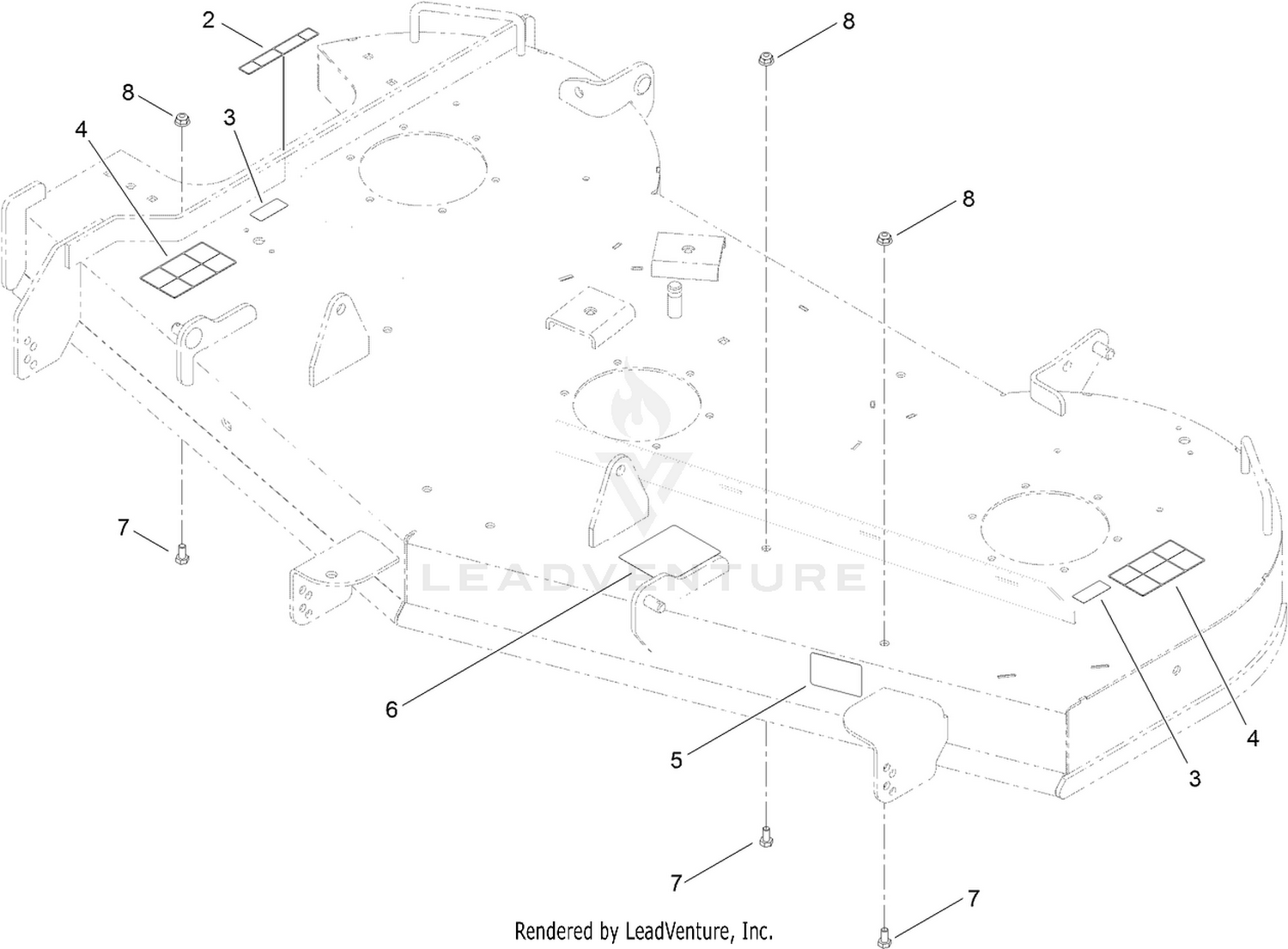 60 Inch Deck and Decal Assembly No. 120-7149