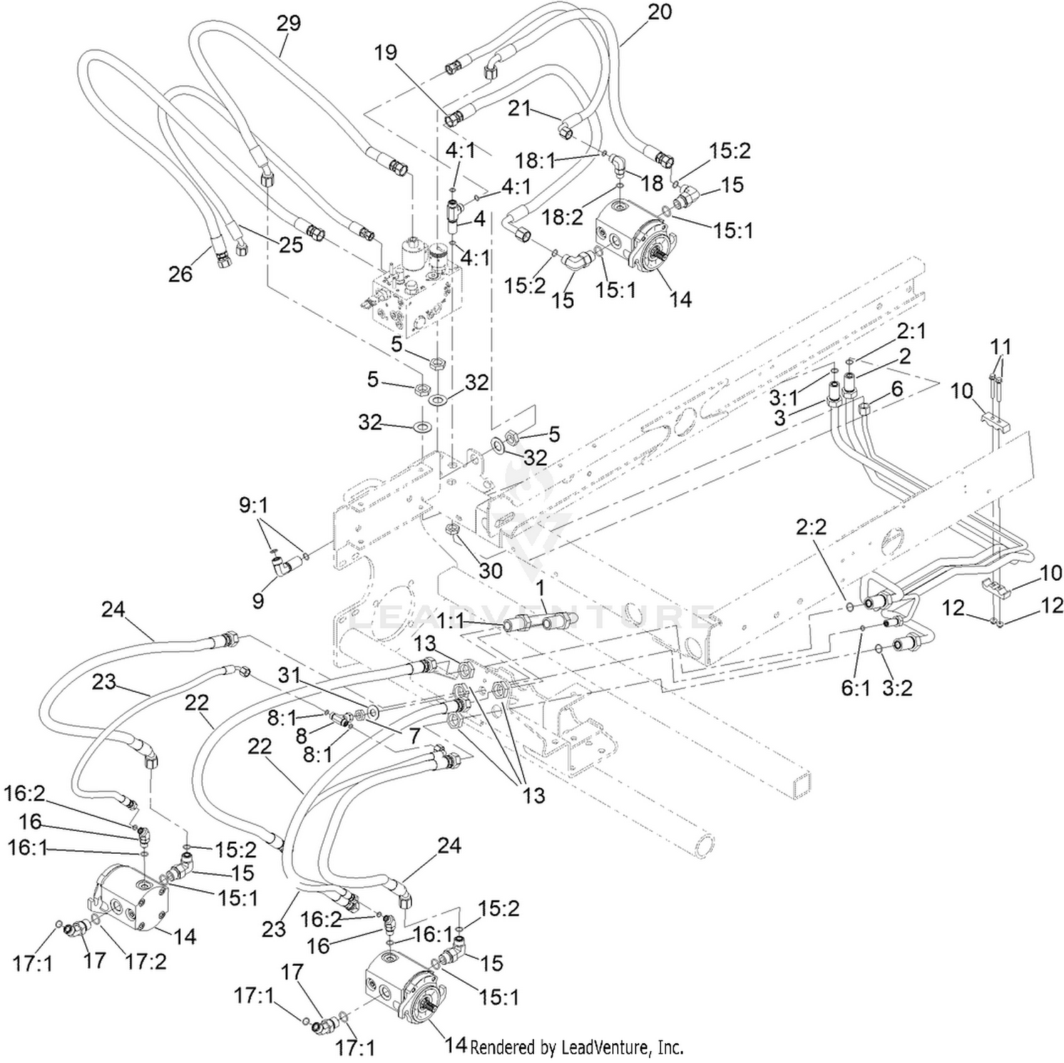 Hydraulic Mow Circuit Assembly