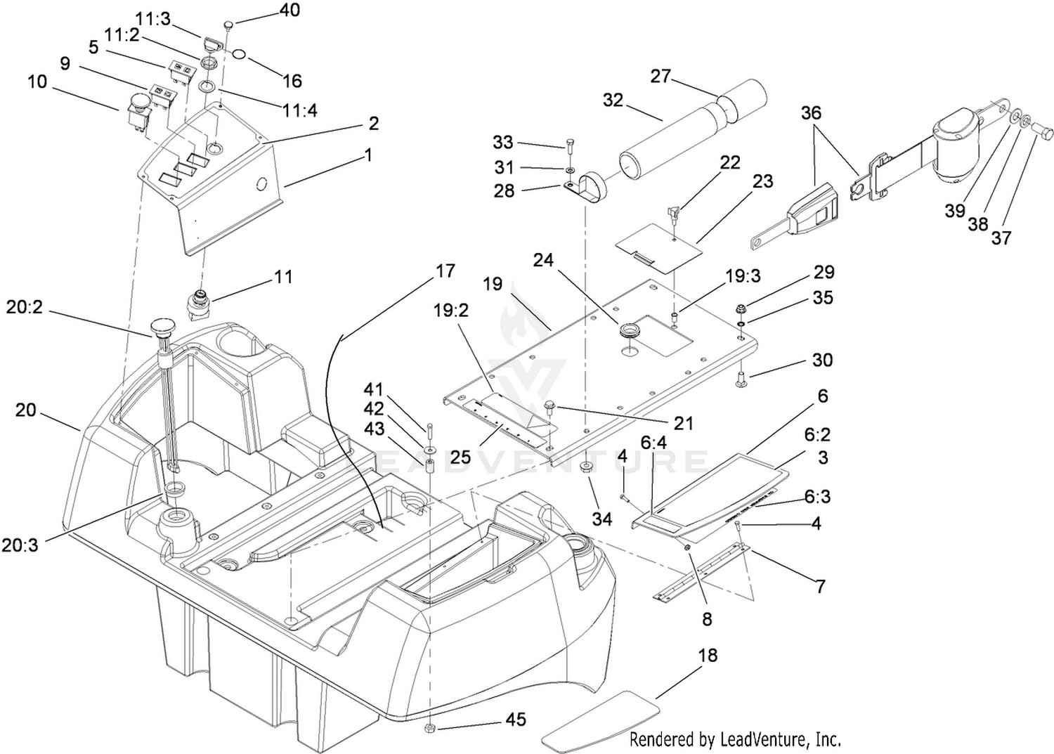 Fuel Tank and Control Panel Assembly