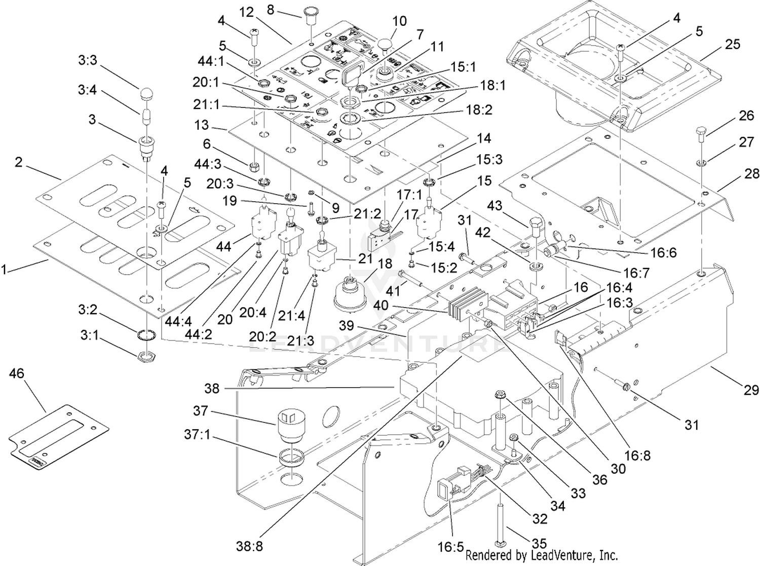 Control Box and  Lower Control Panel Assembly