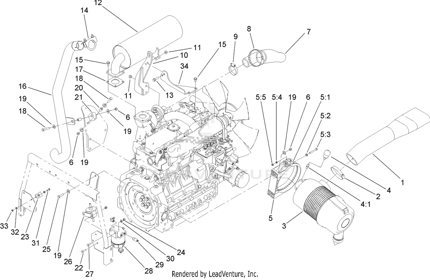 Air Cleaner and Muffler Assembly