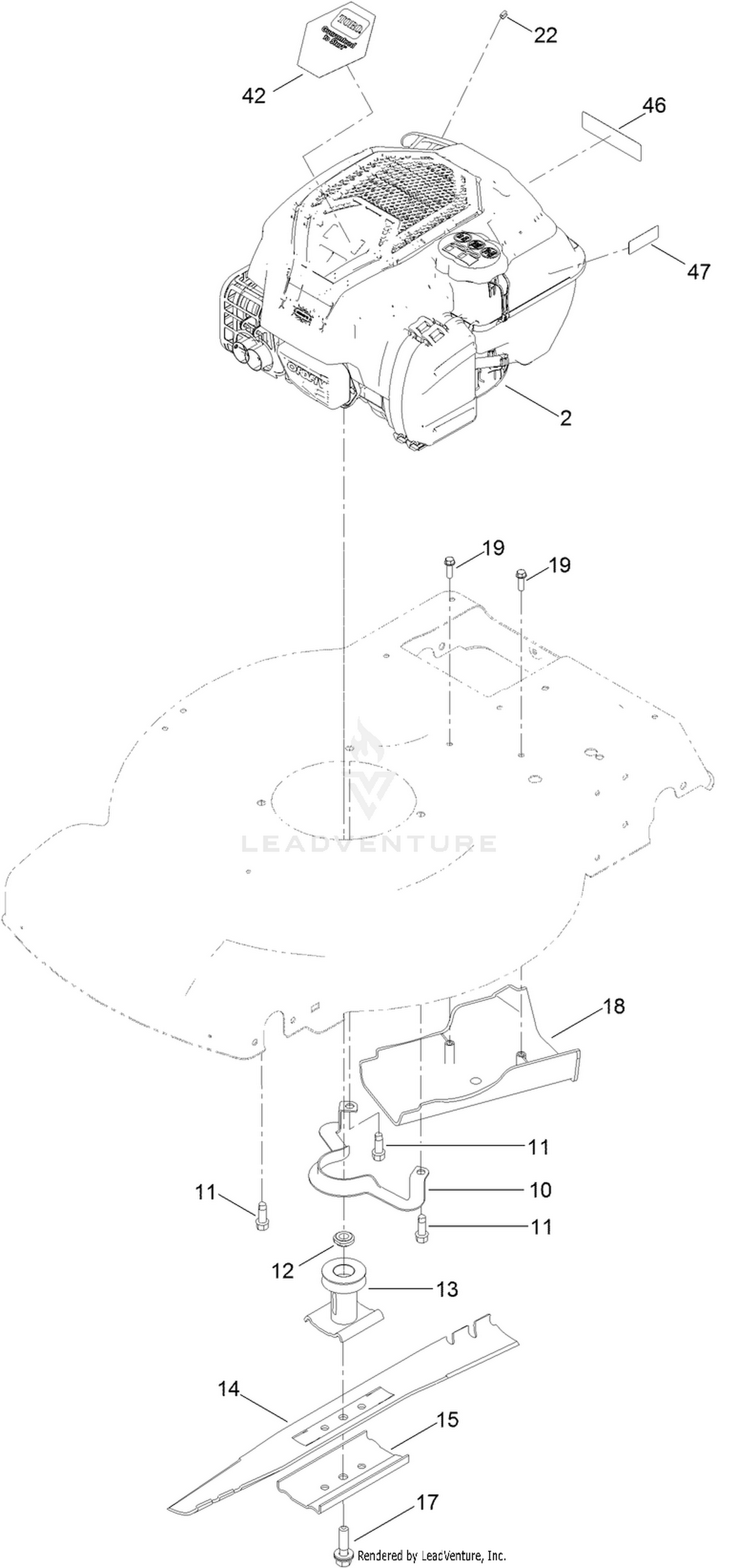 Engine and Blade Assembly