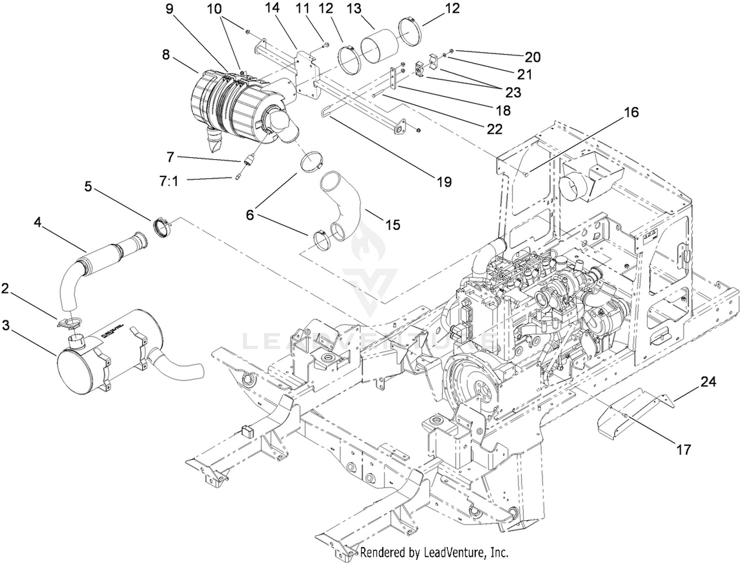 Air Cleaner and Muffler Assembly