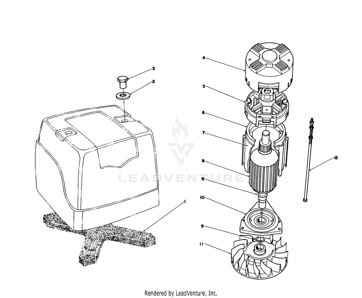 Motor Briggs  Stratton Model No. 748001-0334-01