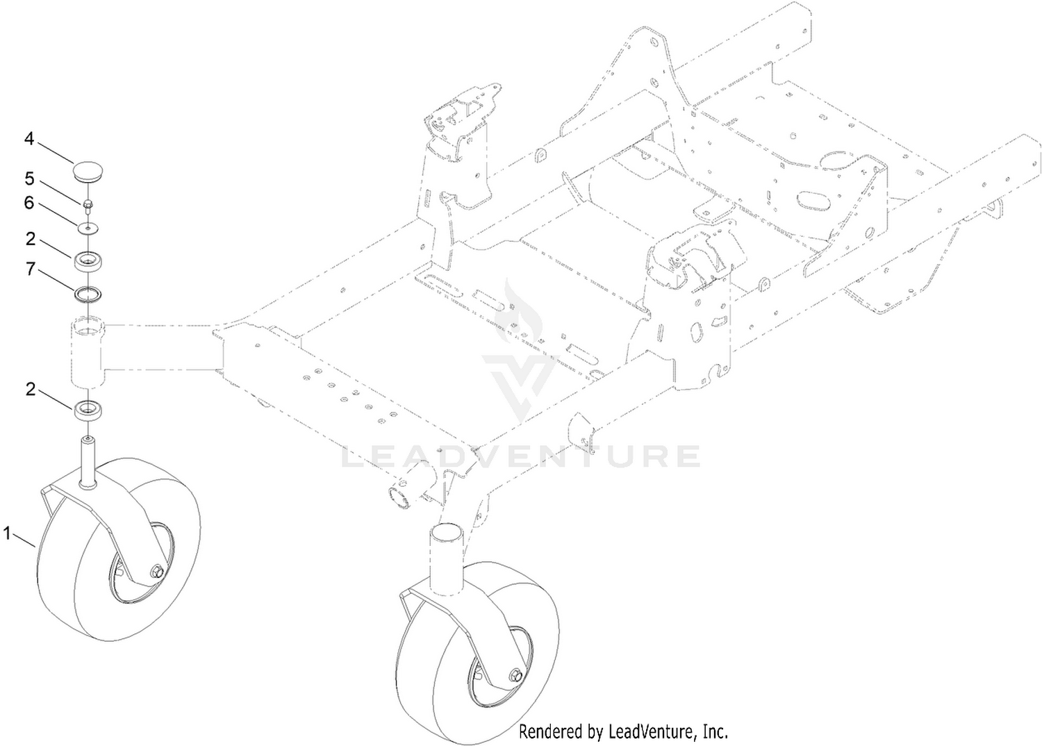 Front Caster Wheel Assembly