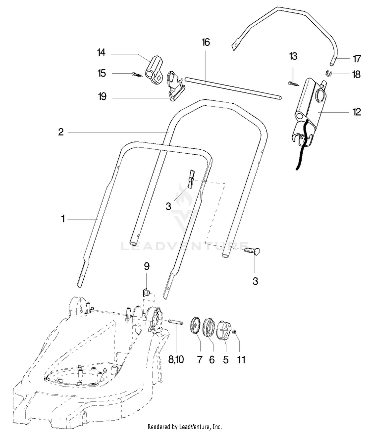 Handle Parts Model-No. 21070, 21071  21072