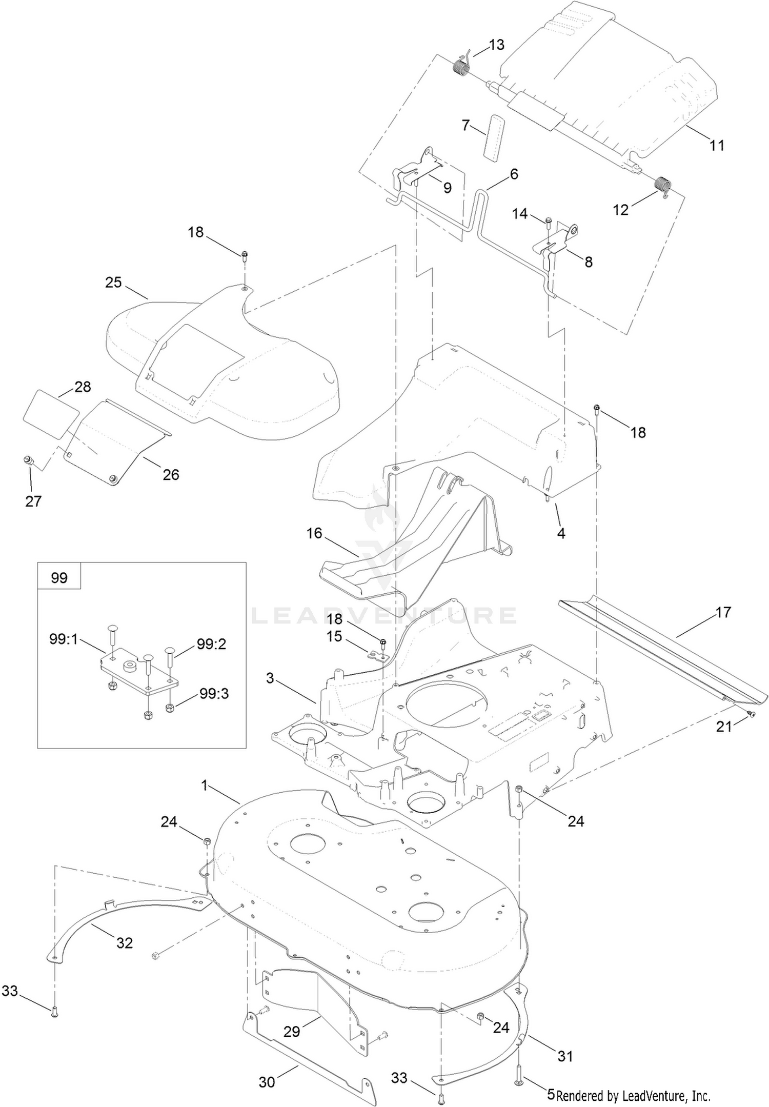 Deck and Frame Assembly