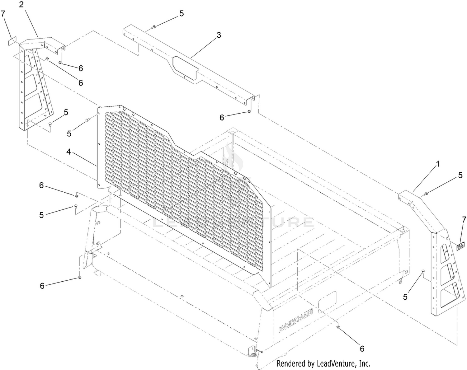 Center Bed Racking Kit Assembly