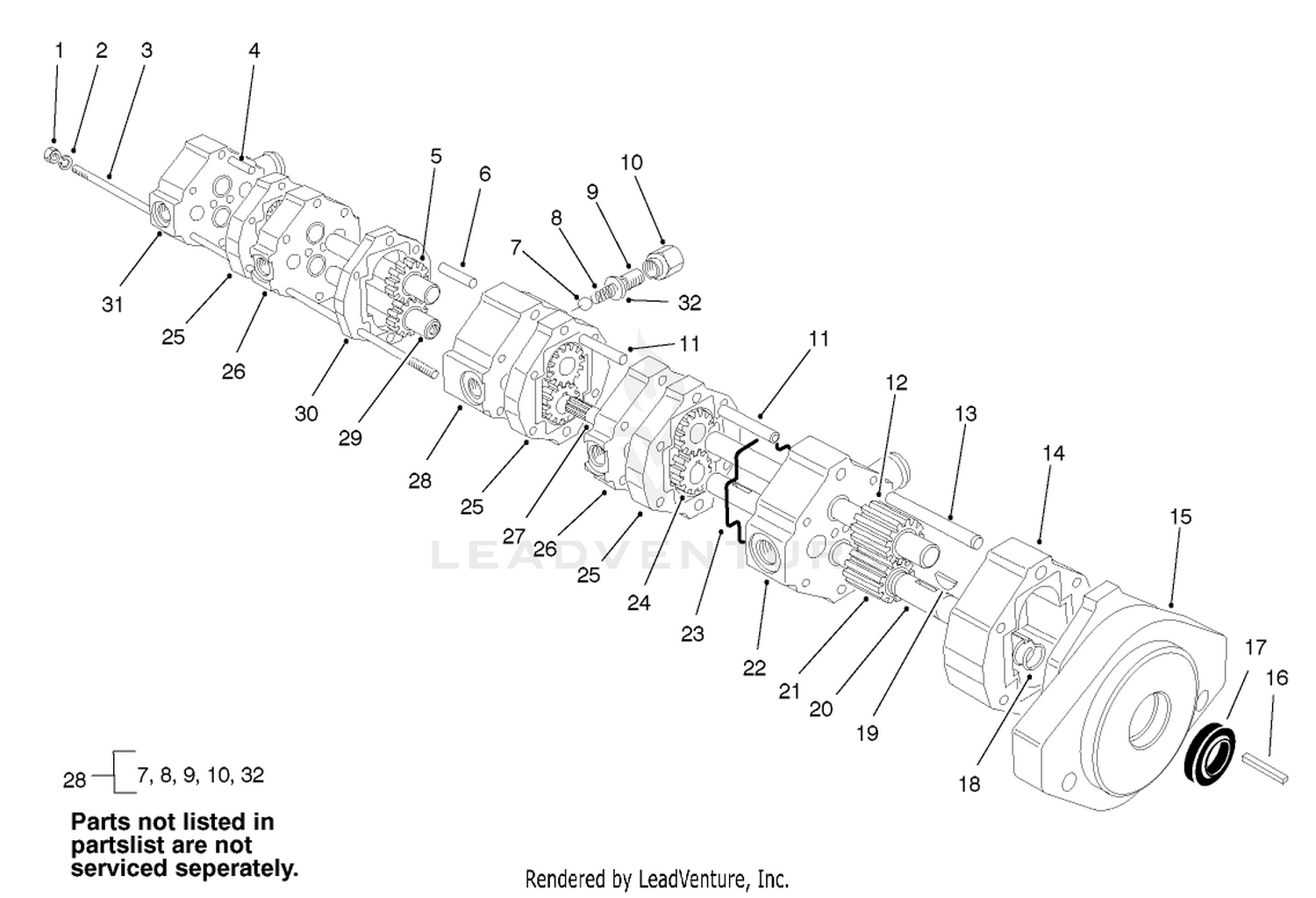 Hydraulic Pump Assembly No. 92-9764