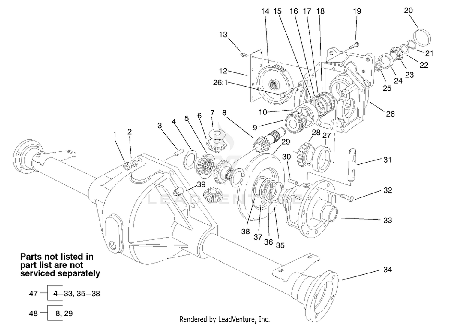 Front Axle Assembly No. 86-9600-03