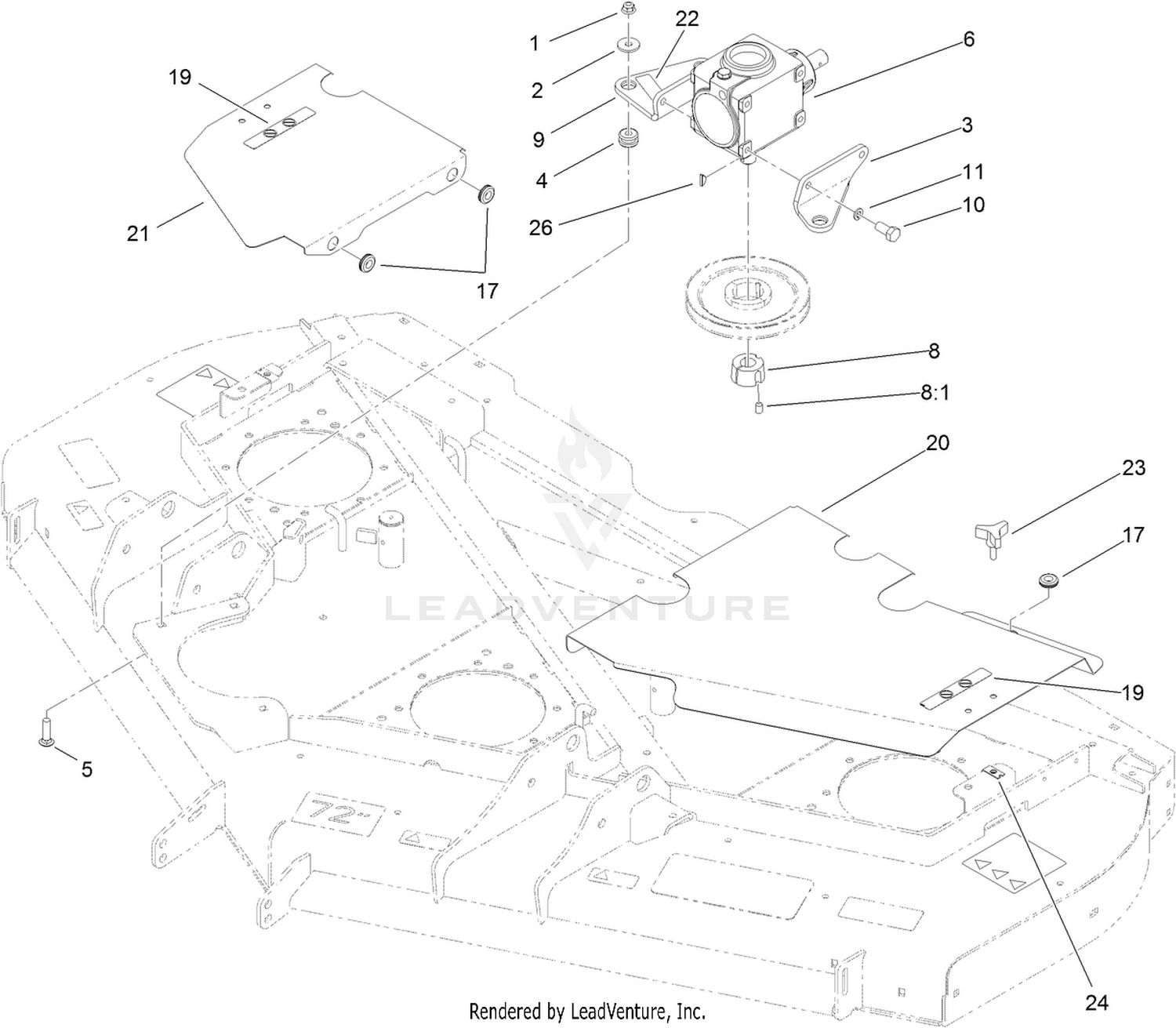 Cover and Gearbox Assembly