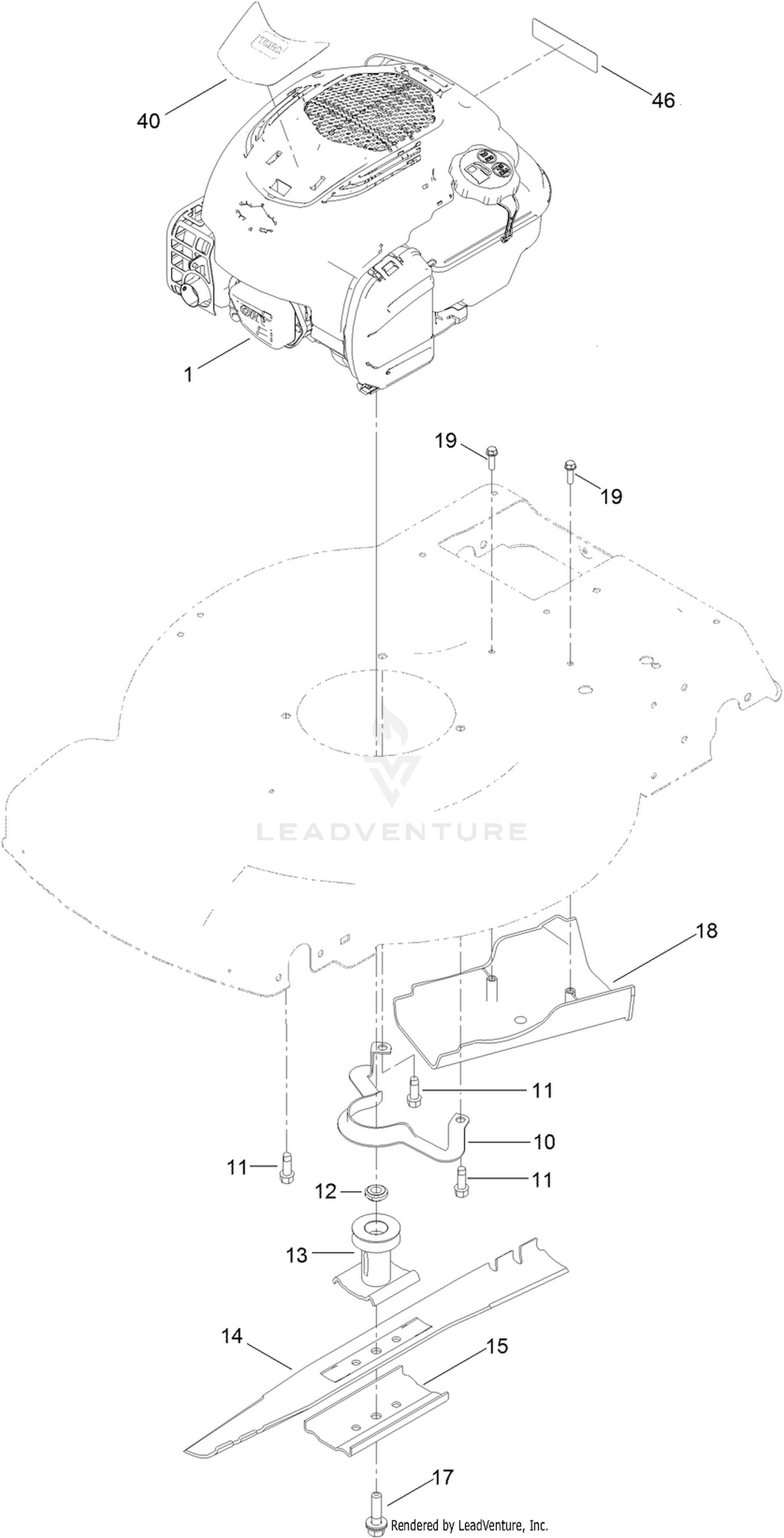 Engine and Blade Assembly
