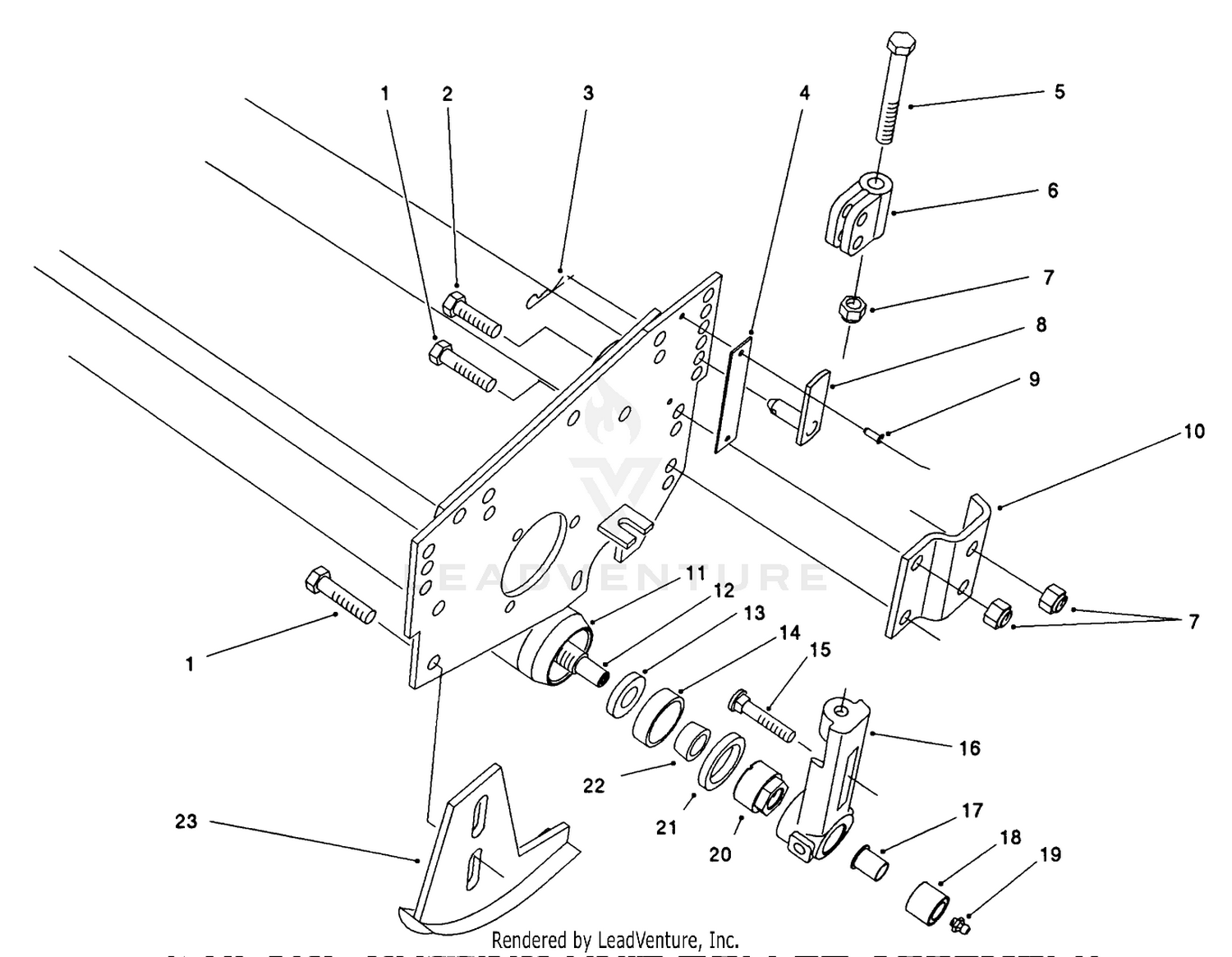 5 Blade Cutting Unit Roller Assembly (fixed Suspension)