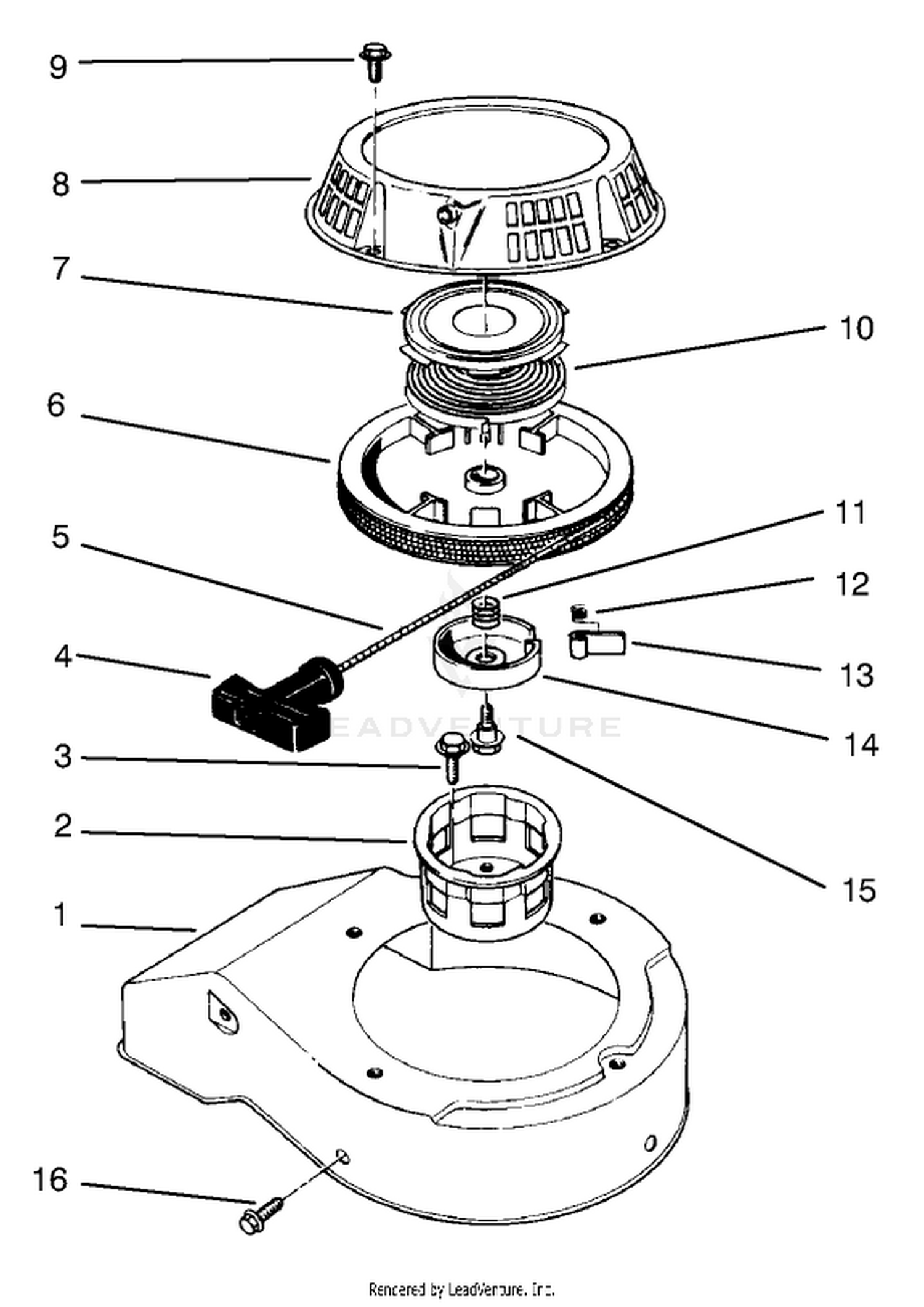Recoil Assembly (model No. 47ps5-7)(model No. 22045b)(model No. 47pt6-7)(model No. 22045)