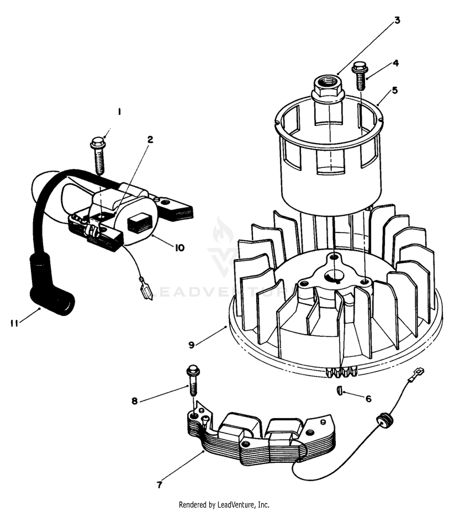 Magneto  Flywheel Assembly (model No. Vmg6)