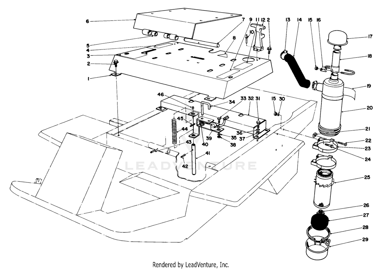 Seat Mount And Air Cleaner Assembly