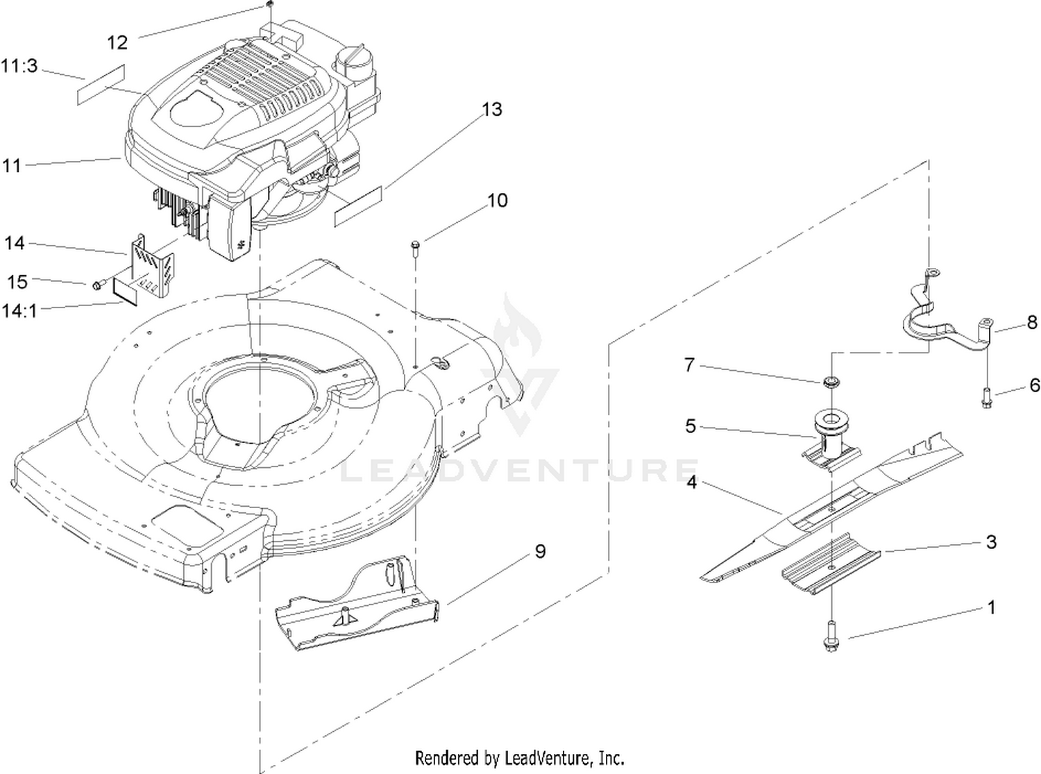 Engine and Blade Assembly