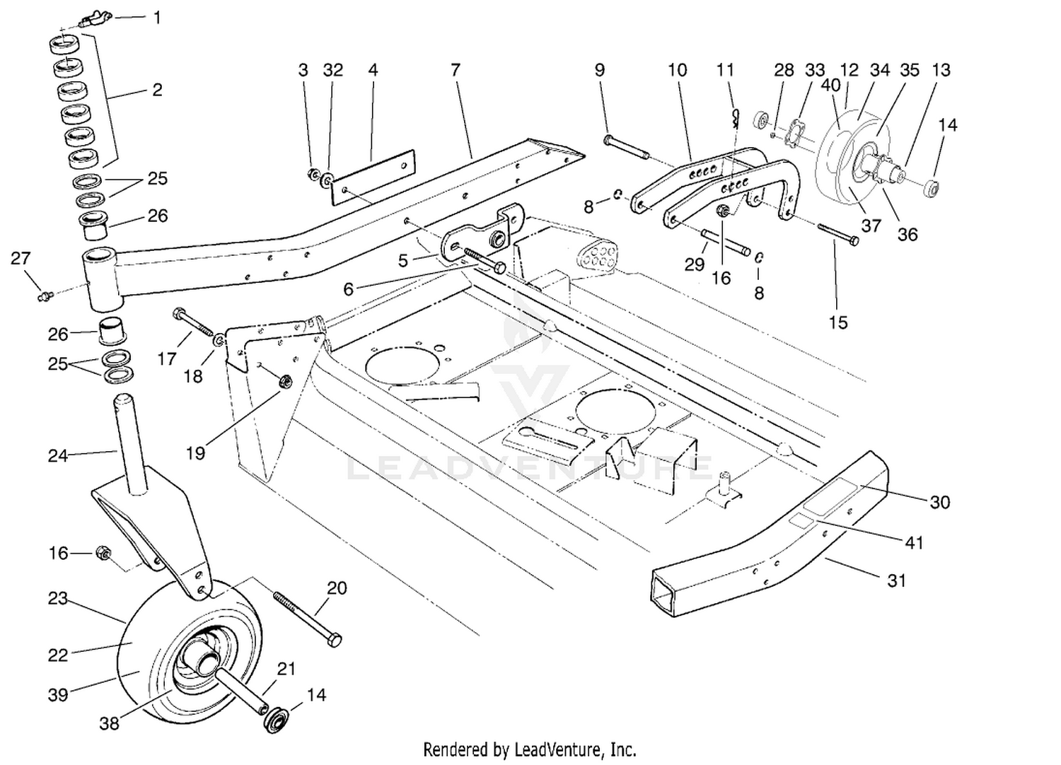 Center Deck Model No. 30592 Carrier Frame Assembly