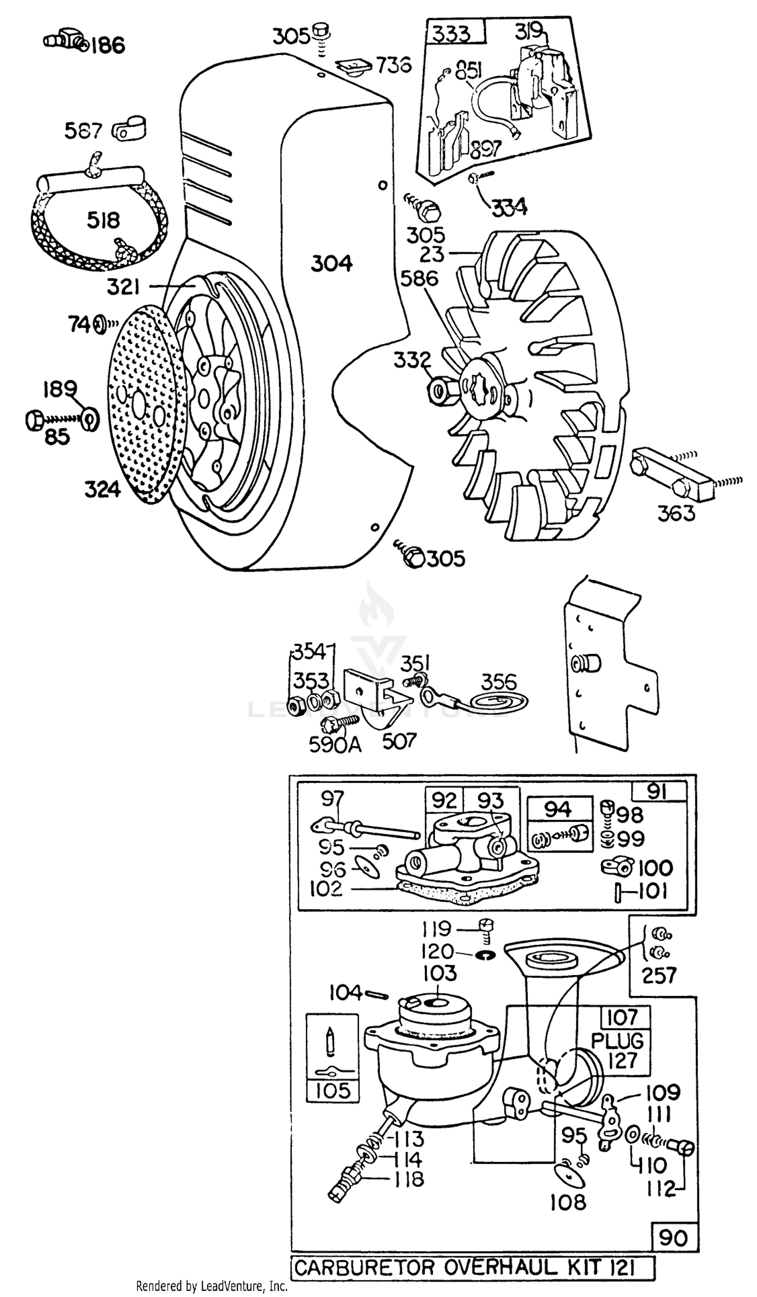 Engine Briggs And Stratton Model No. 326437-0630-01 2