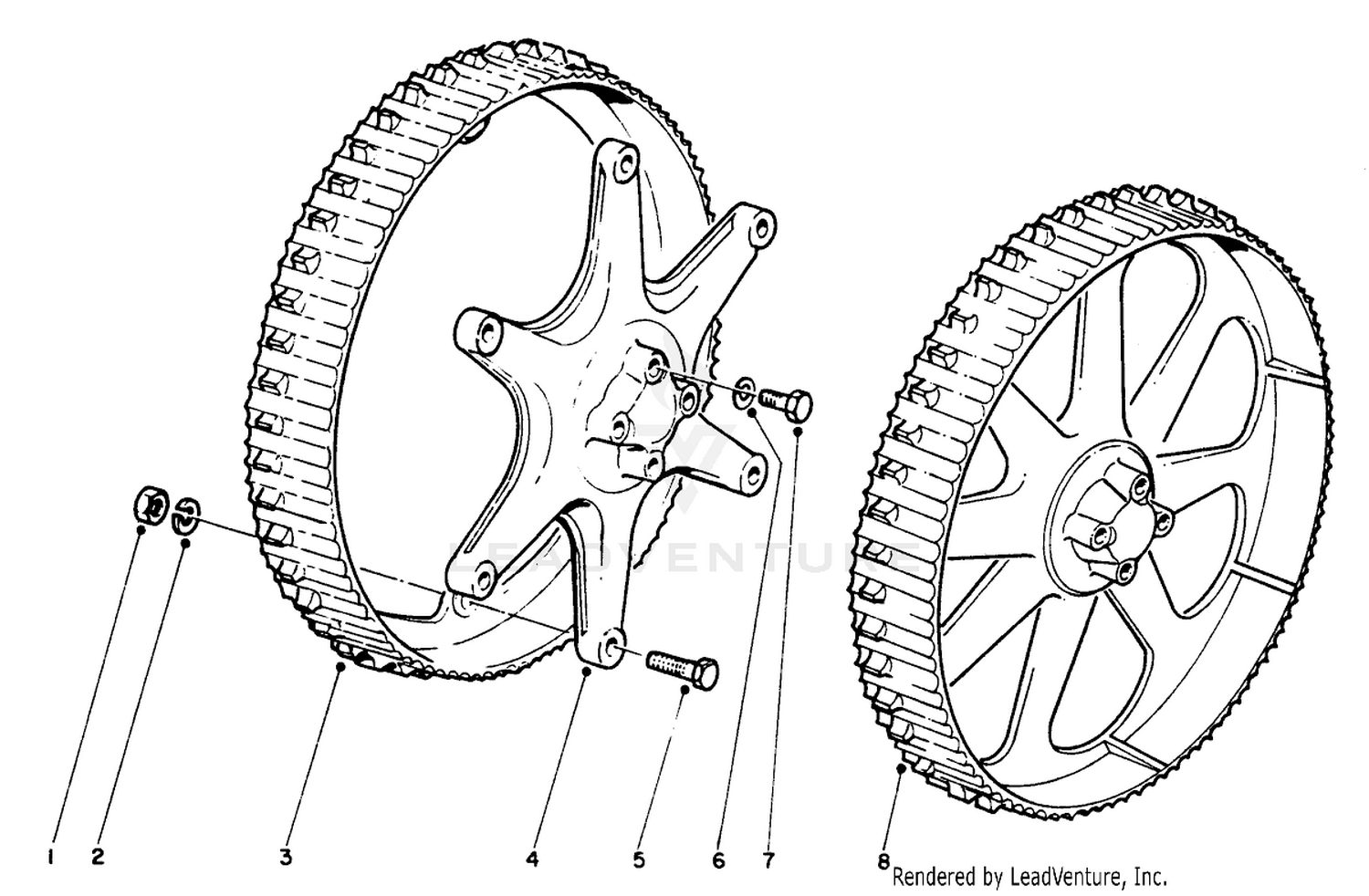 Cast Drive Wheel Kits No. 01336  01343 (optional)