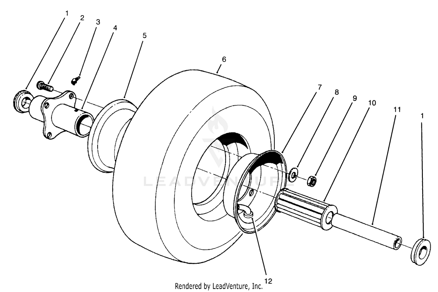 Pneumatic Tire  Wheel Assembly (optional)